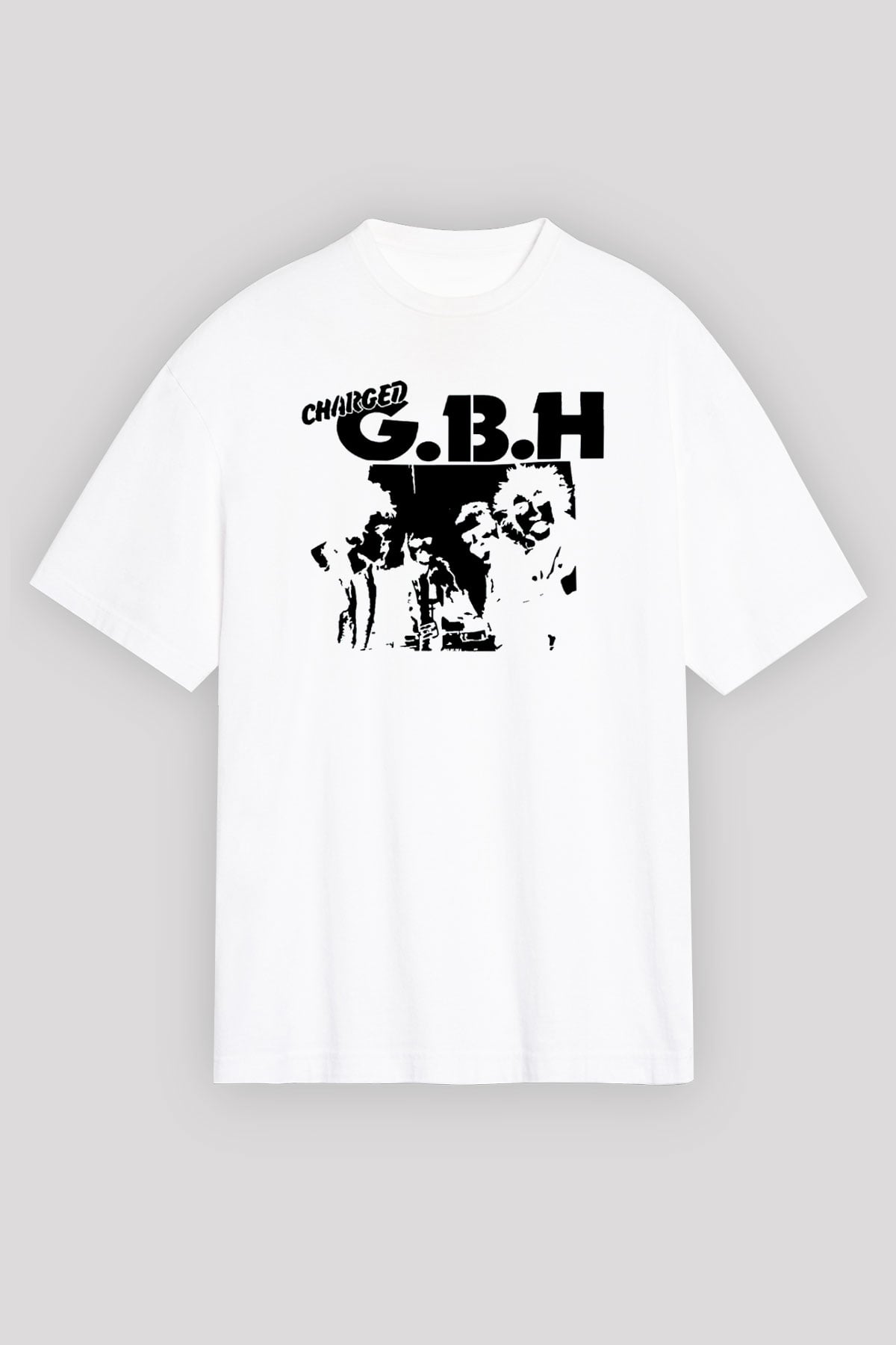 GBH Beyaz Unisex Oversize Tişört T-Shirt