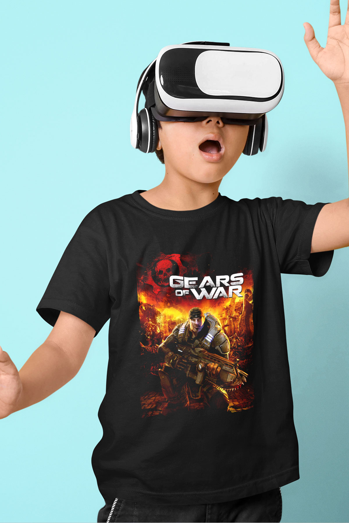 Gears of War Siyah Unisex Çocuk Tişört