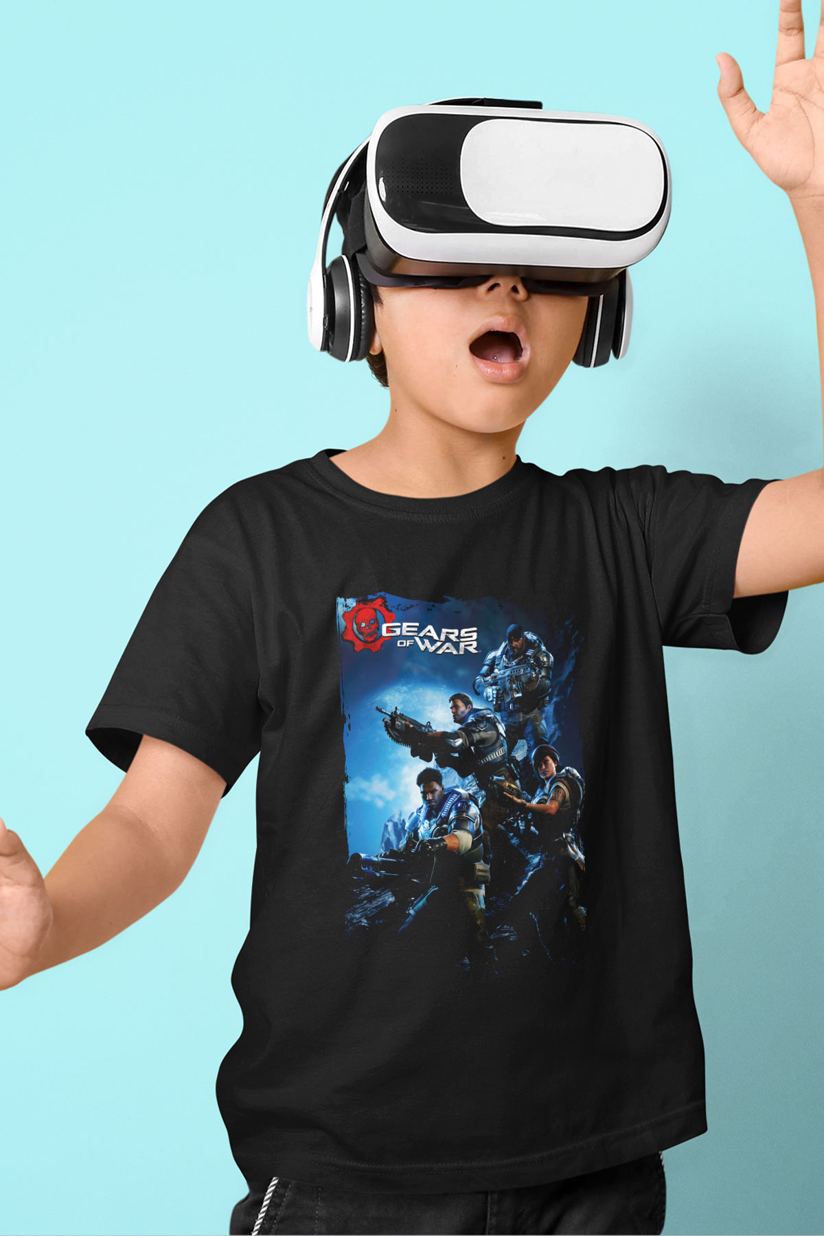 Gears of War Siyah Unisex Çocuk Tişört