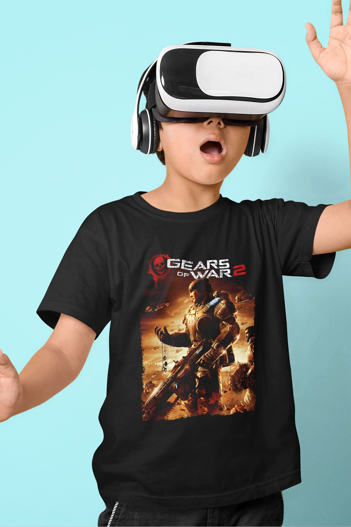Gears of War Siyah Unisex Çocuk Tişört