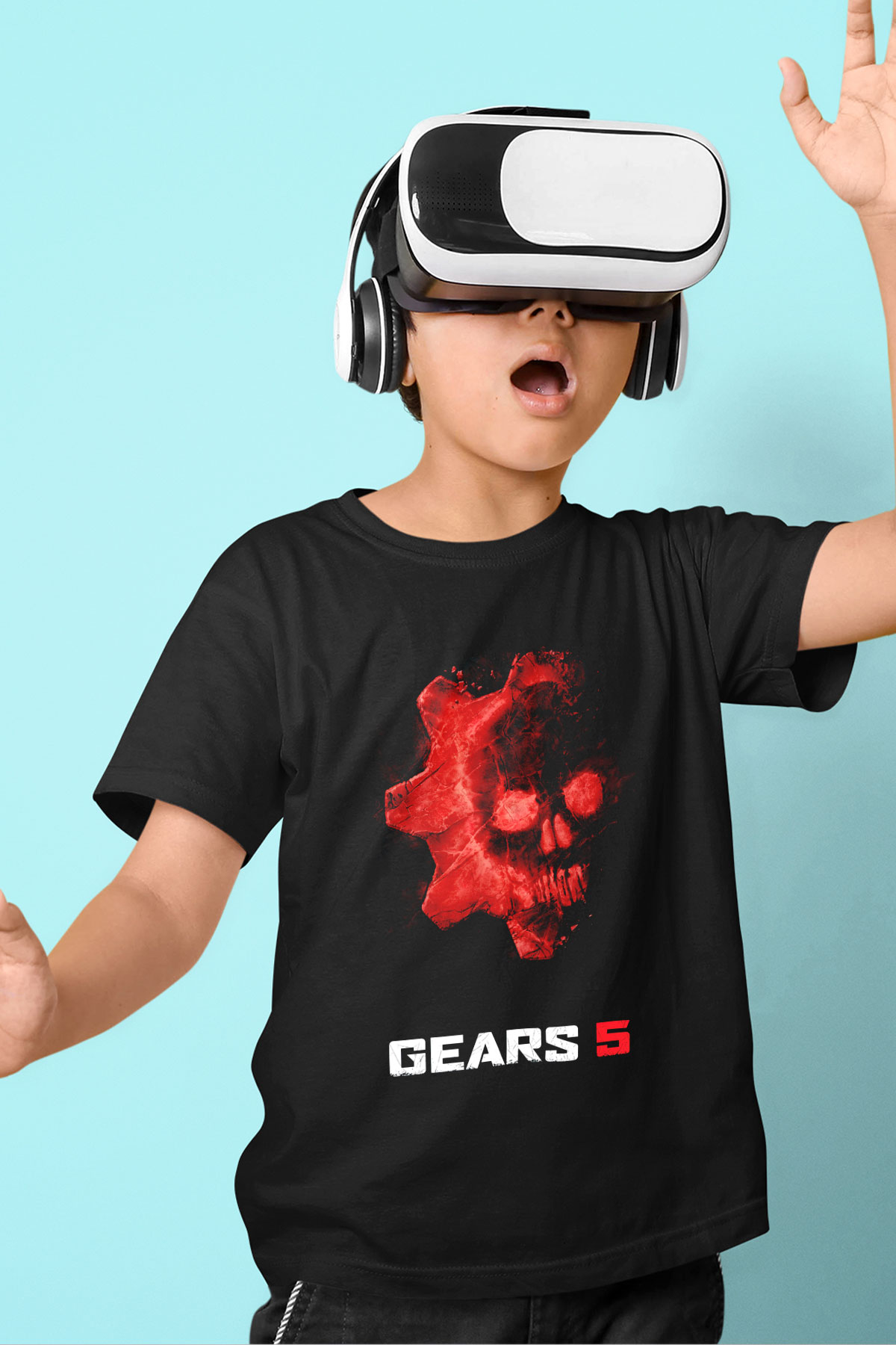 Gears of War Siyah Unisex Çocuk Tişört