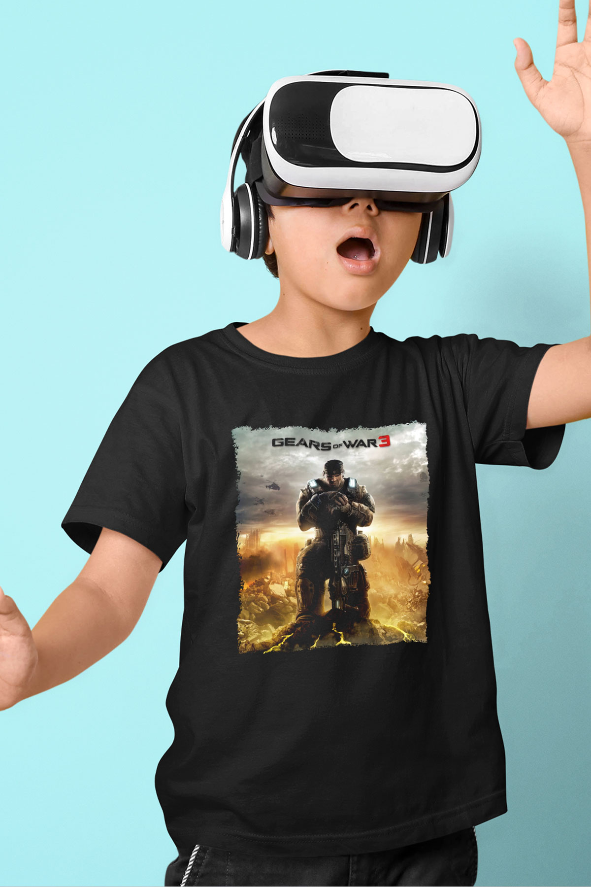 Gears of War Siyah Unisex Çocuk Tişört