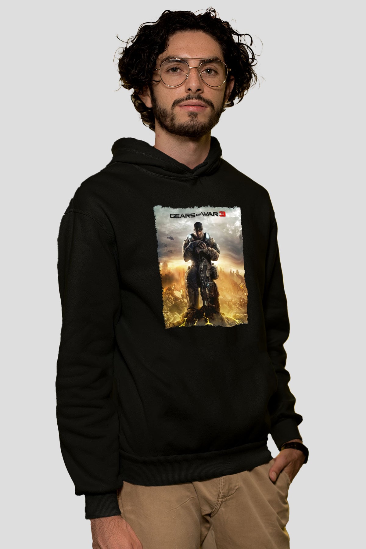 Gears of War Siyah Unisex Hoodie