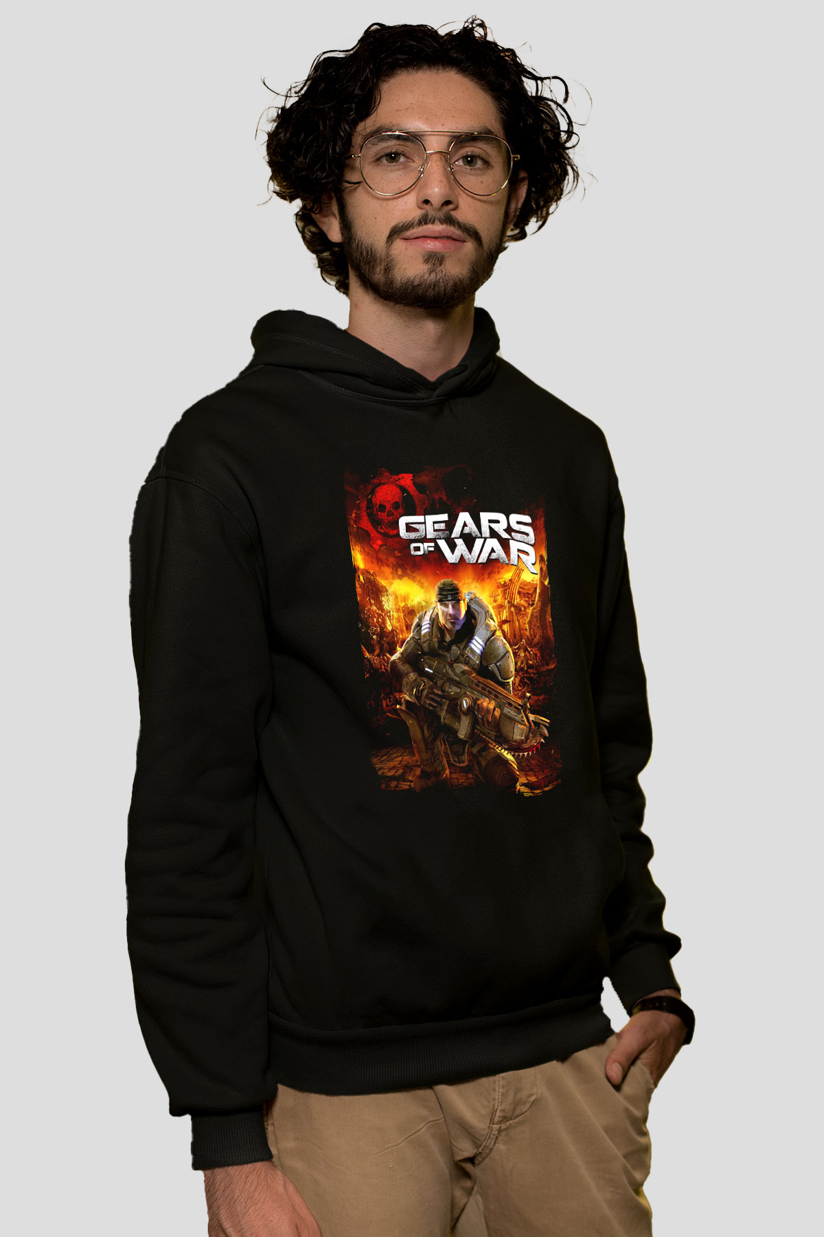 Gears of War Siyah Unisex Hoodie