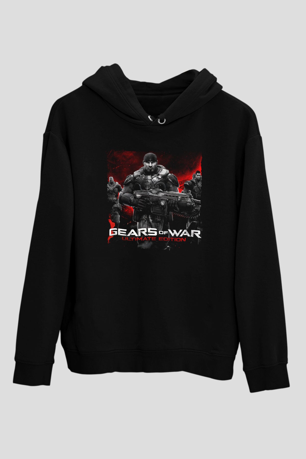 Gears of War Siyah Unisex Hoodie