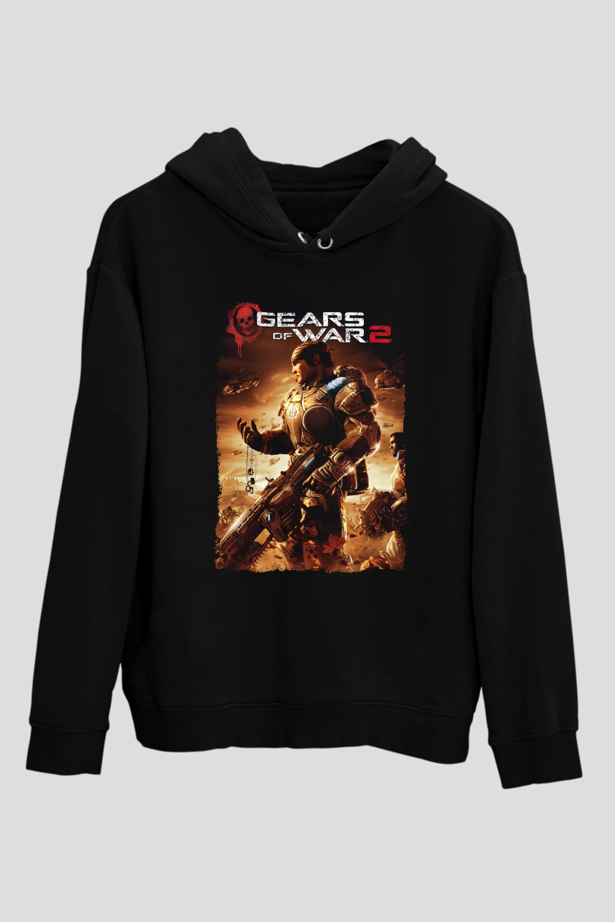 Gears of War Siyah Unisex Hoodie