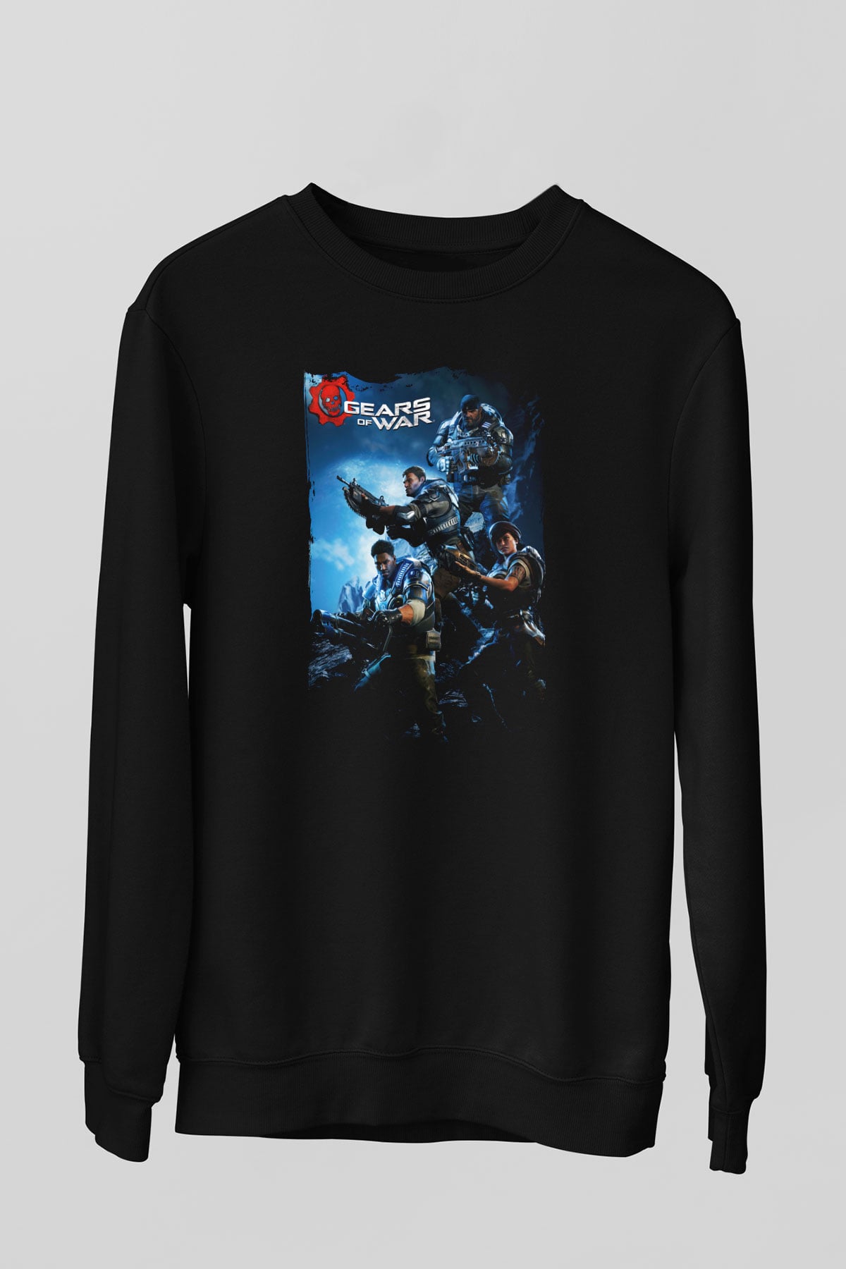 Gears of War Siyah Unisex Sweatshirt