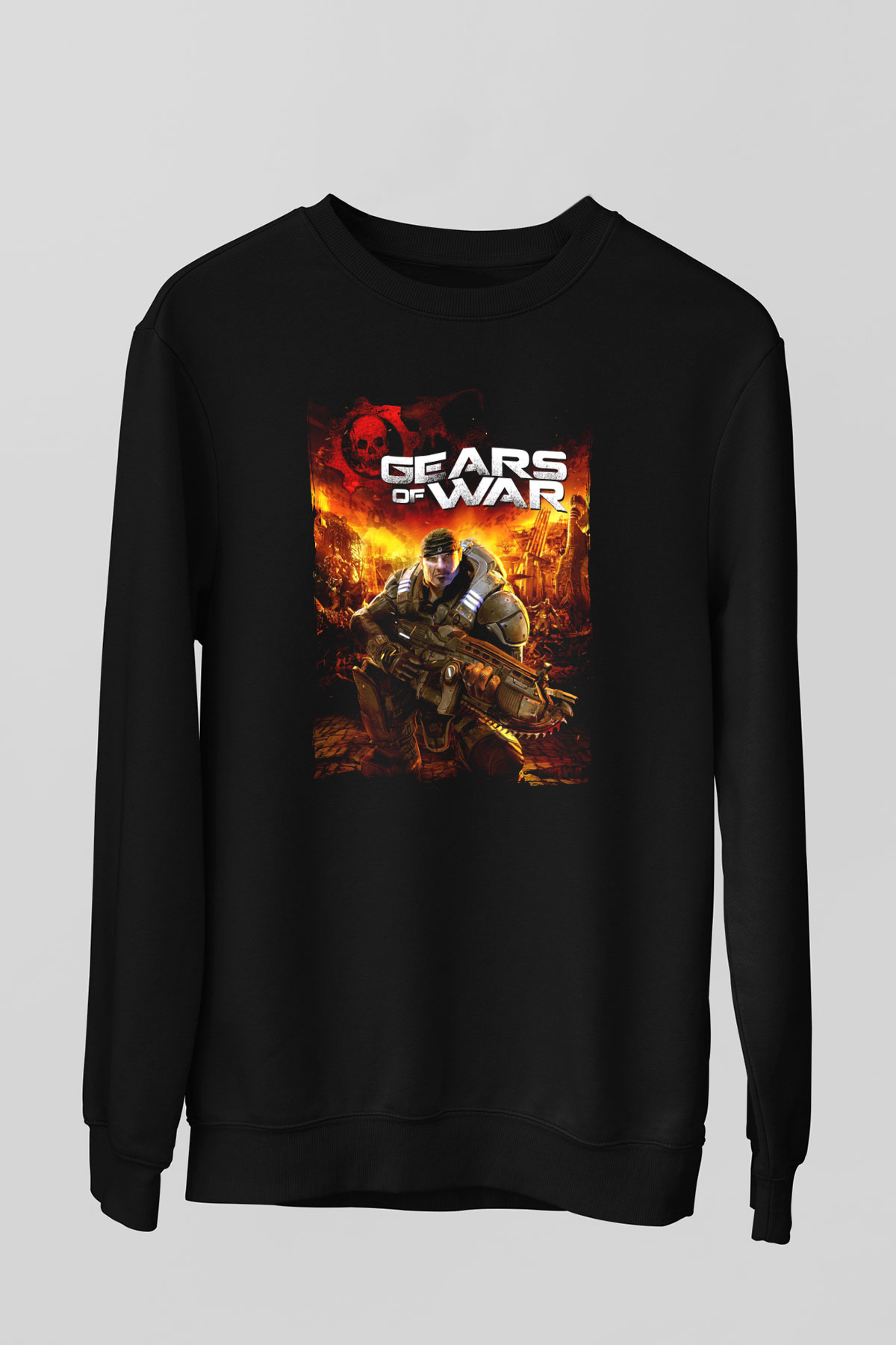 Gears of War Siyah Unisex Sweatshirt