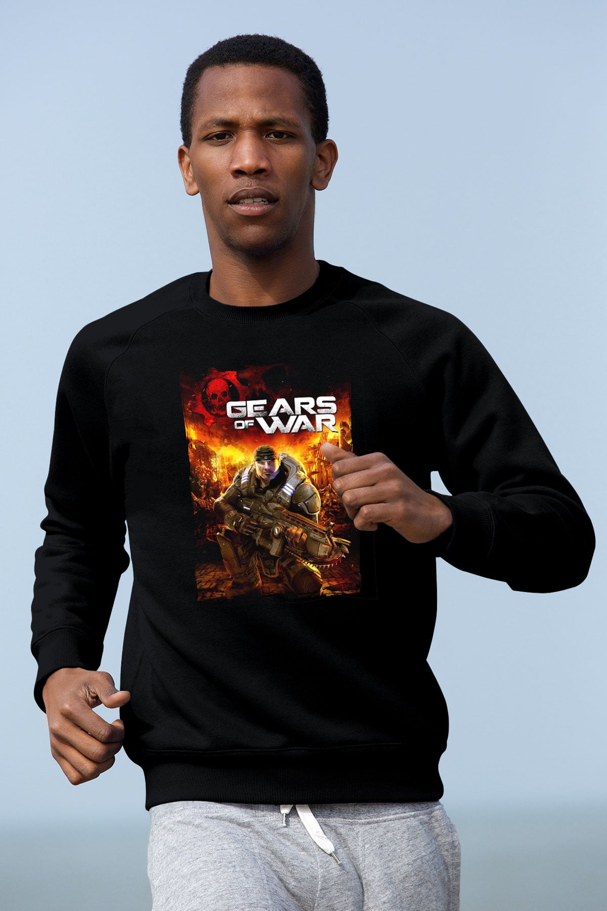 Gears of War Siyah Unisex Sweatshirt