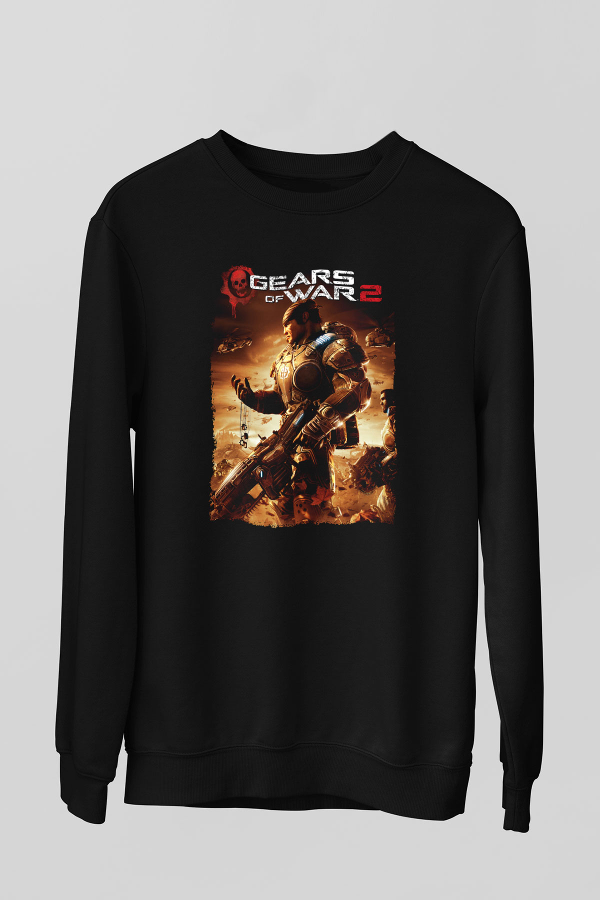 Gears of War Siyah Unisex Sweatshirt