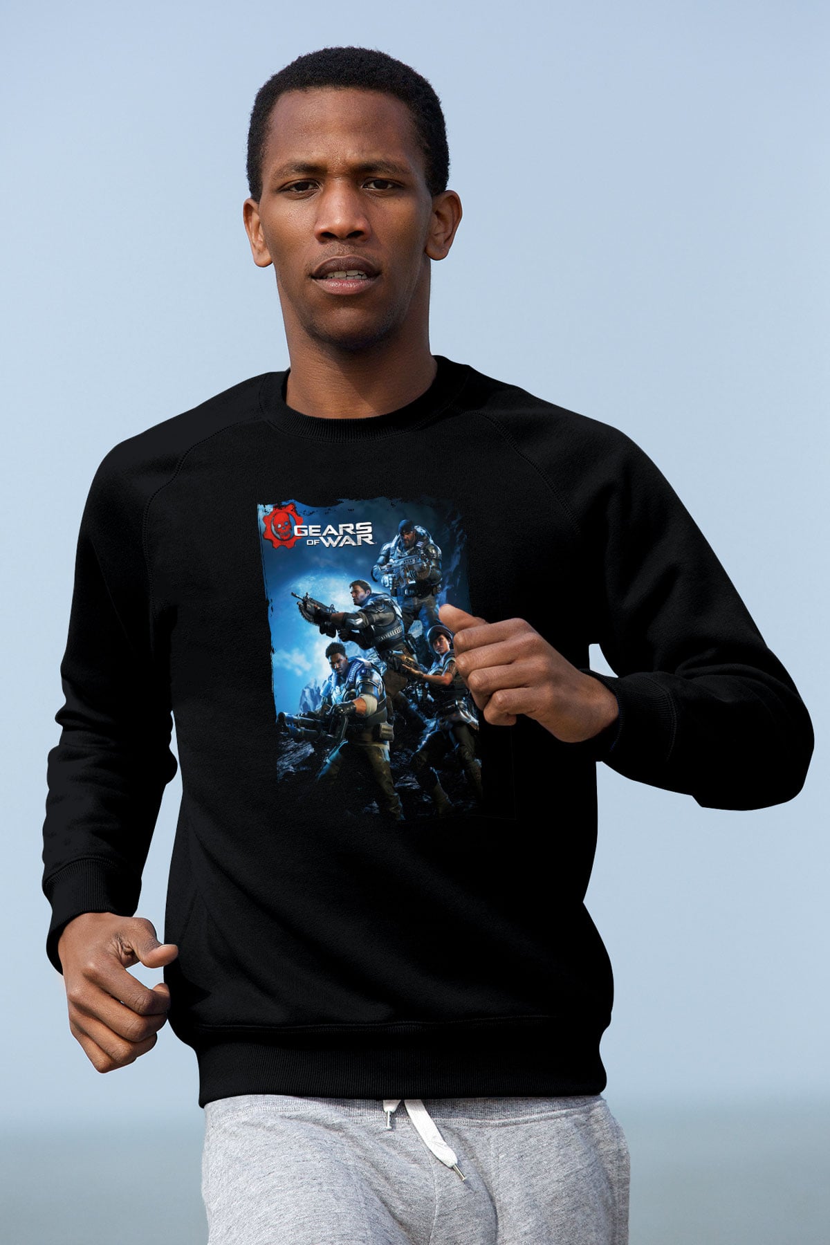 Gears of War Siyah Unisex Sweatshirt