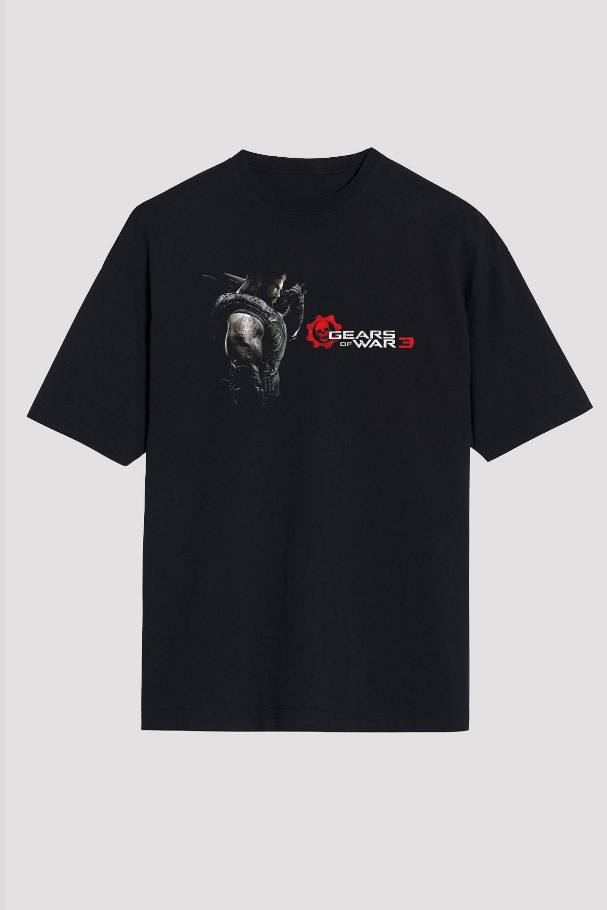 Gears of War Siyah Oversize Tişört Oversize T-shirt