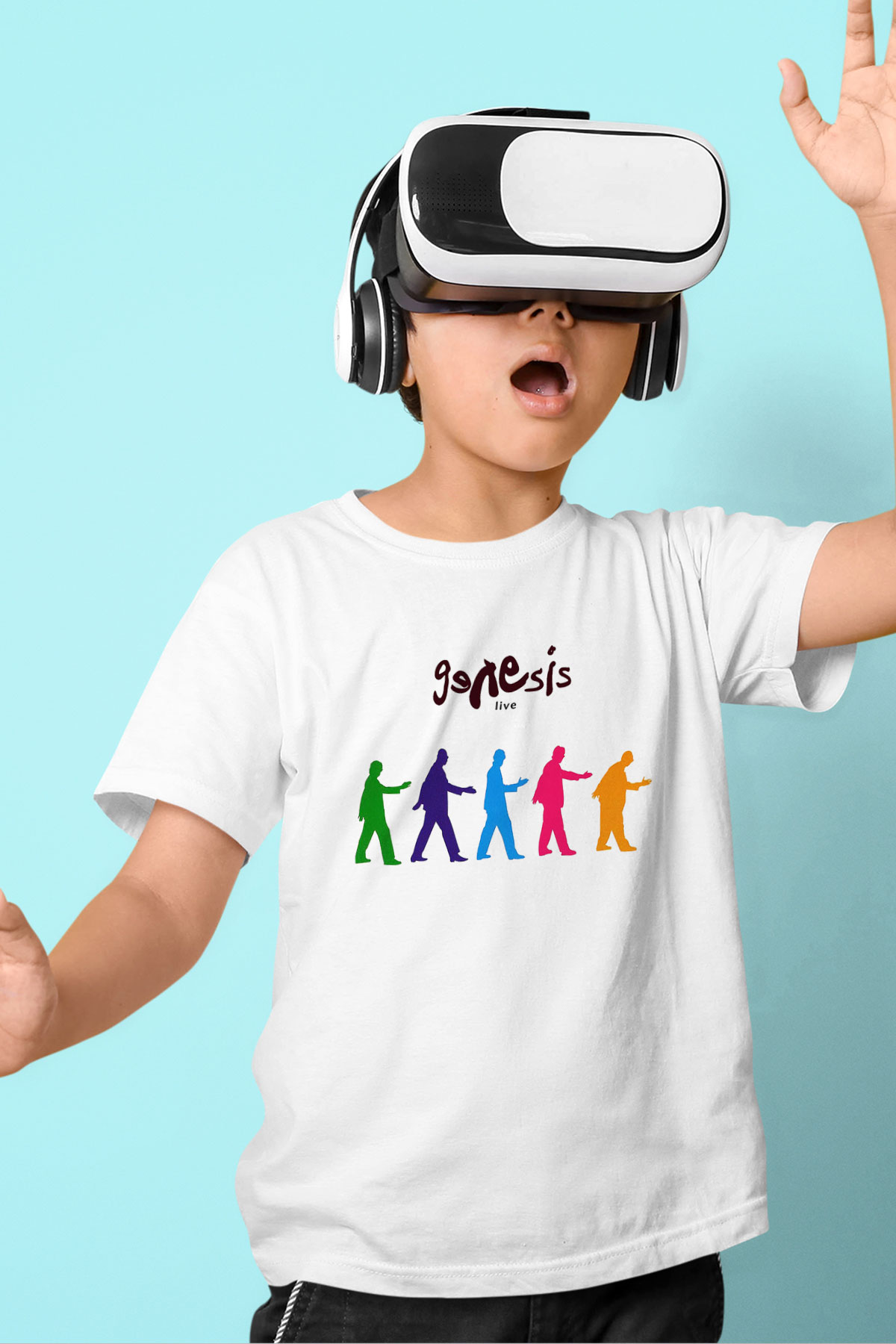 Genesis Baskılı Beyaz Unisex Çocuk Tişört