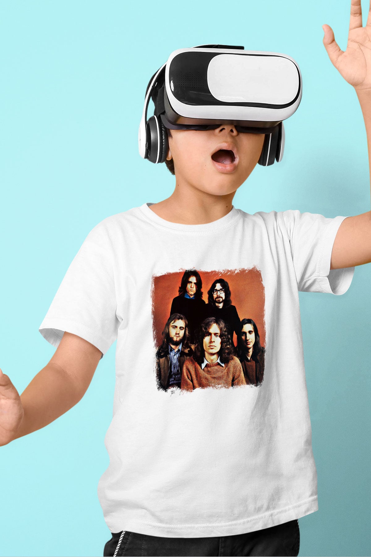 Genesis Baskılı Unisex Beyaz Çocuk Tişört
