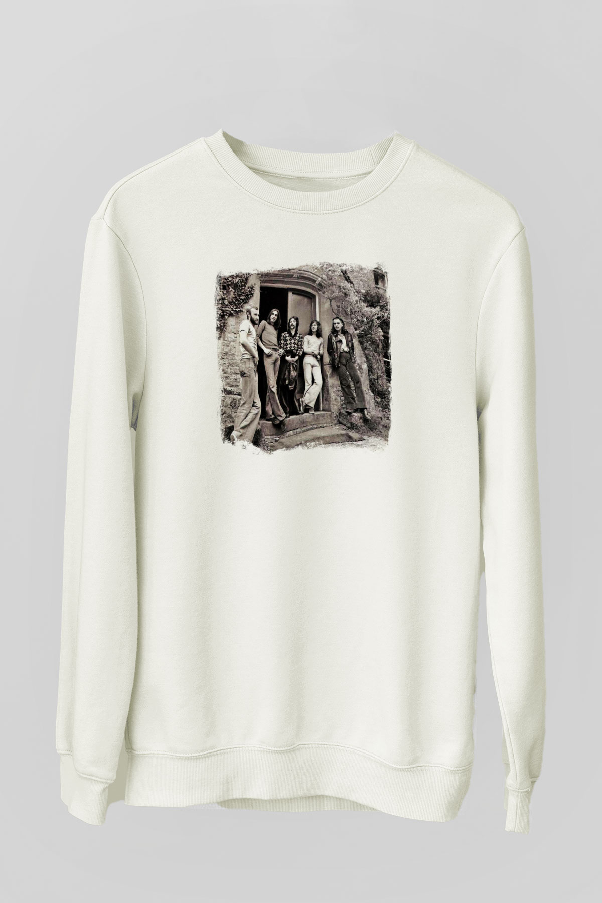 Genesis Baskılı Unisex Beyaz Sweatshirt