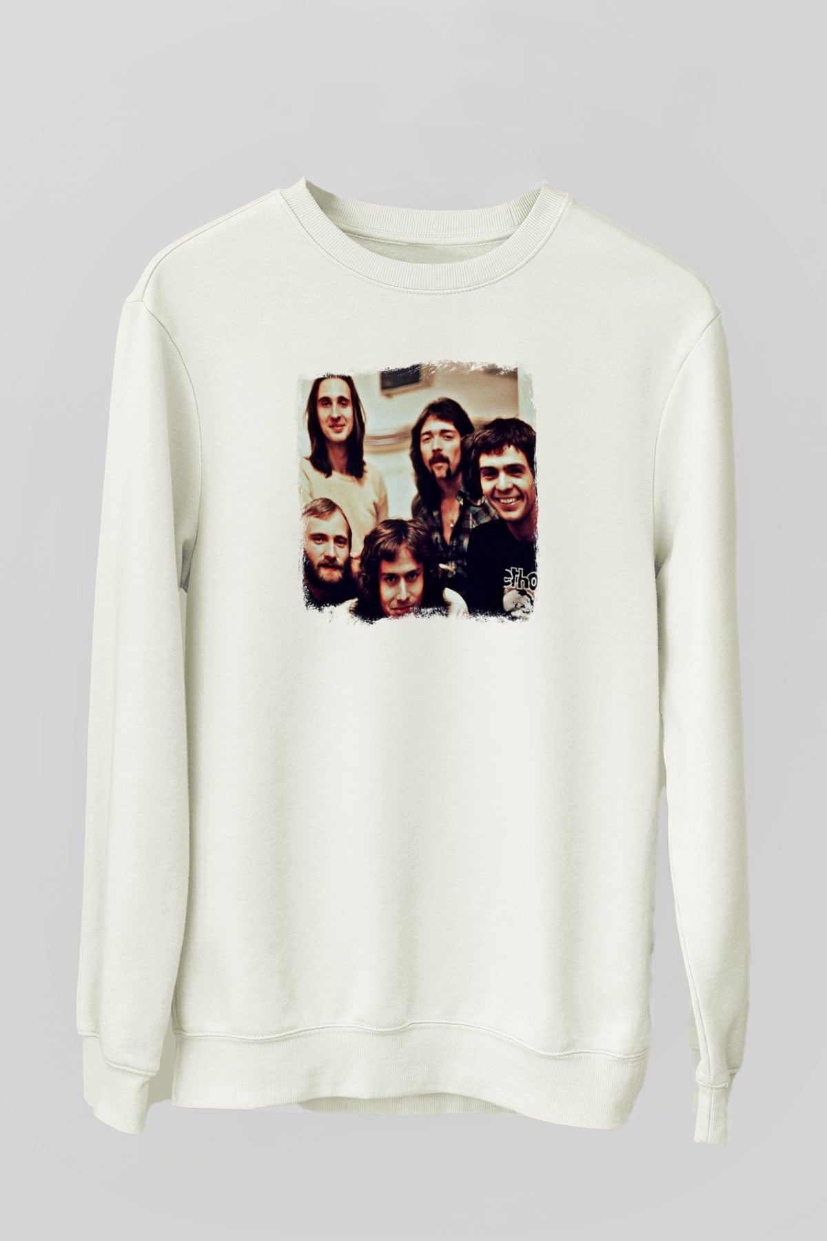 Genesis Baskılı Unisex Beyaz Sweatshirt