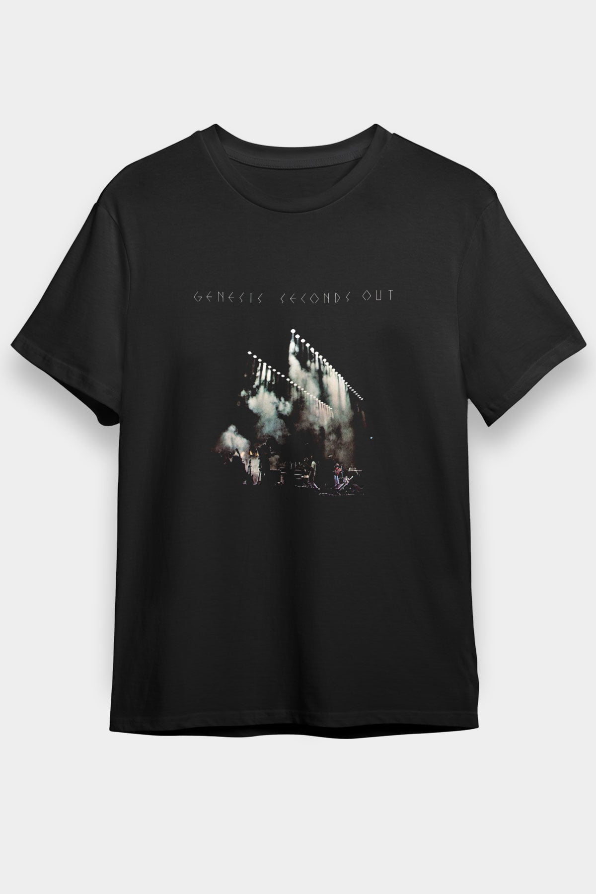 Genesis Baskılı Unisex Siyah Tişört
