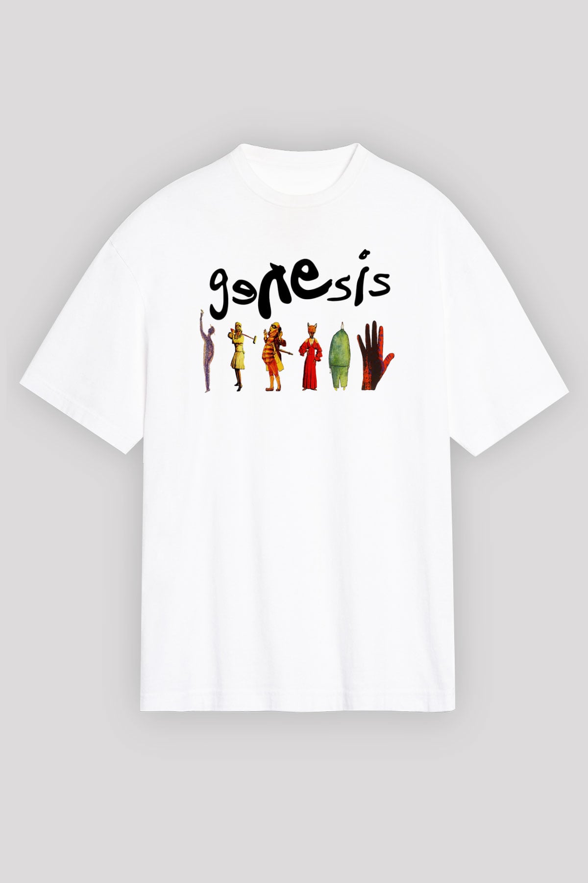 Genesis Beyaz Unisex Oversize Tişört T-Shirt