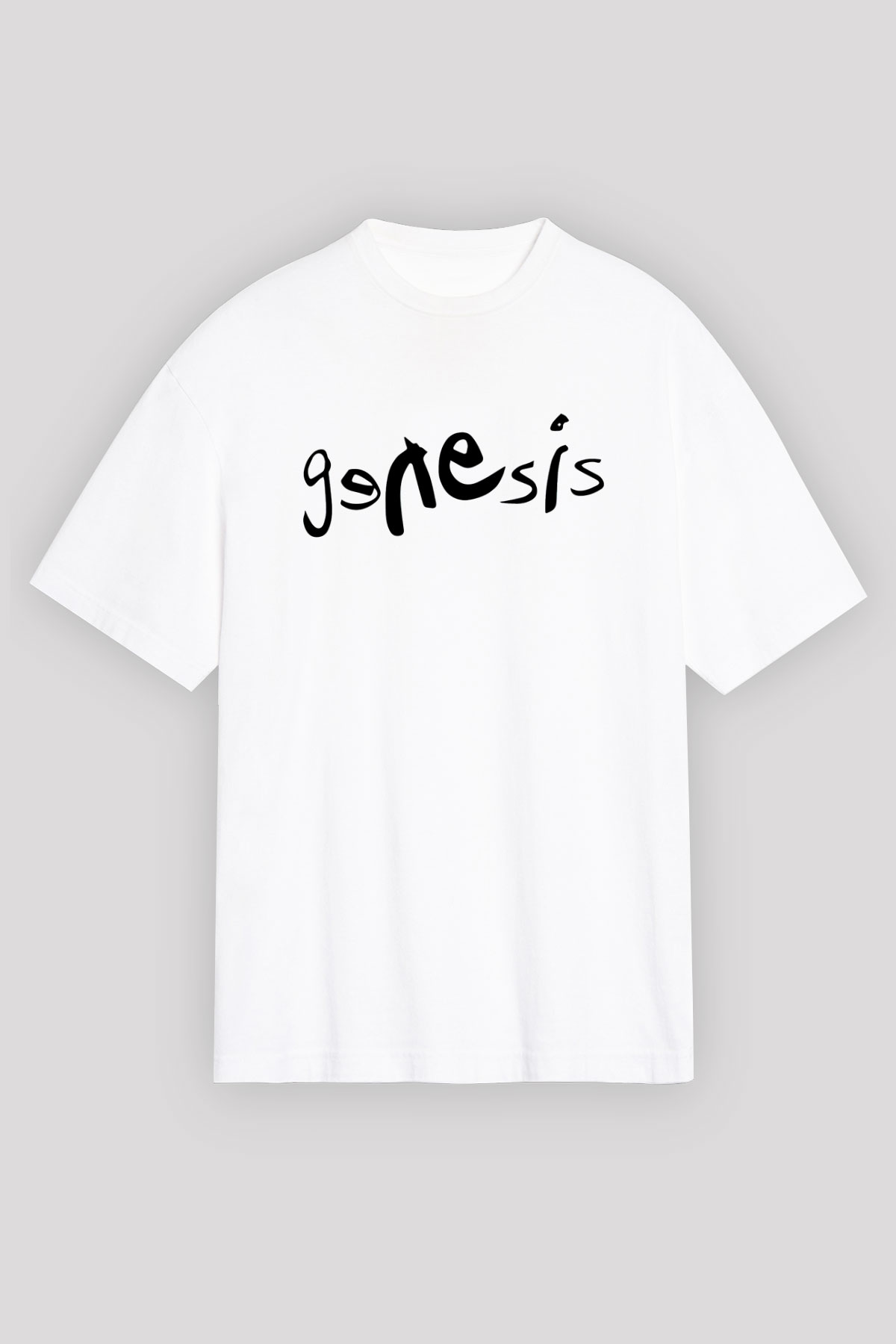 Genesis Beyaz Unisex Oversize Tişört T-Shirt