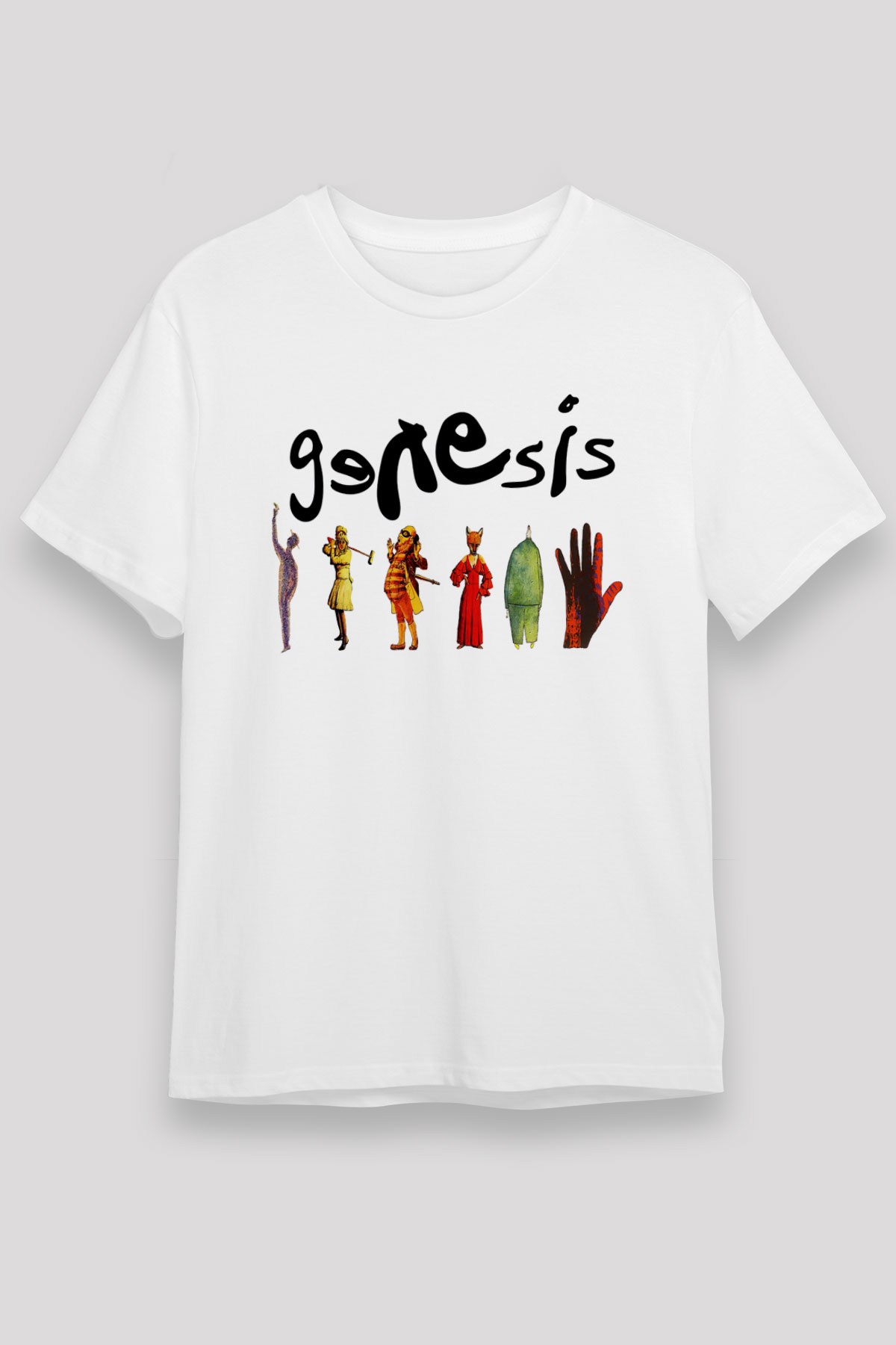 Genesis Beyaz Unisex Tişört T-Shirt - TişörtFabrikası