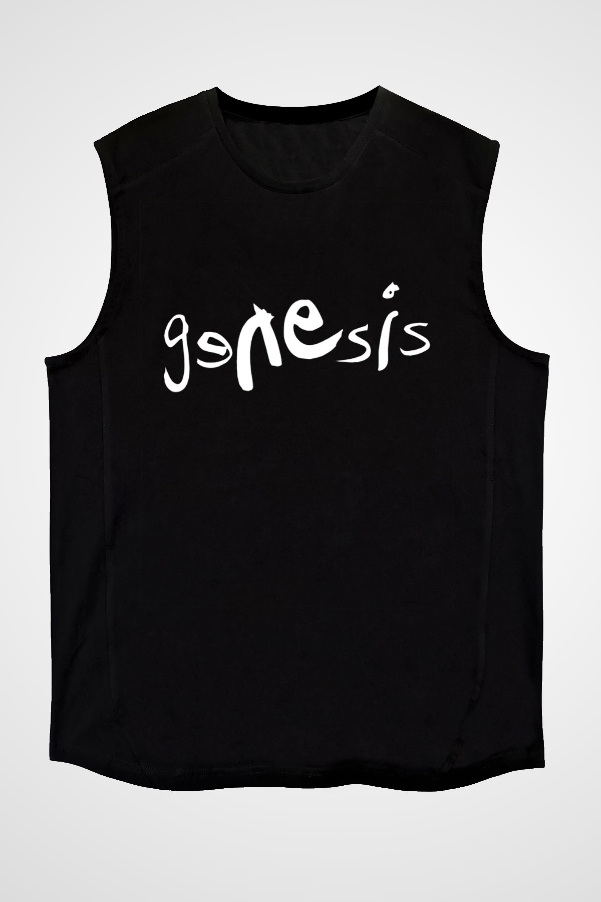 Genesis Siyah Unisex Kolsuz Tişört