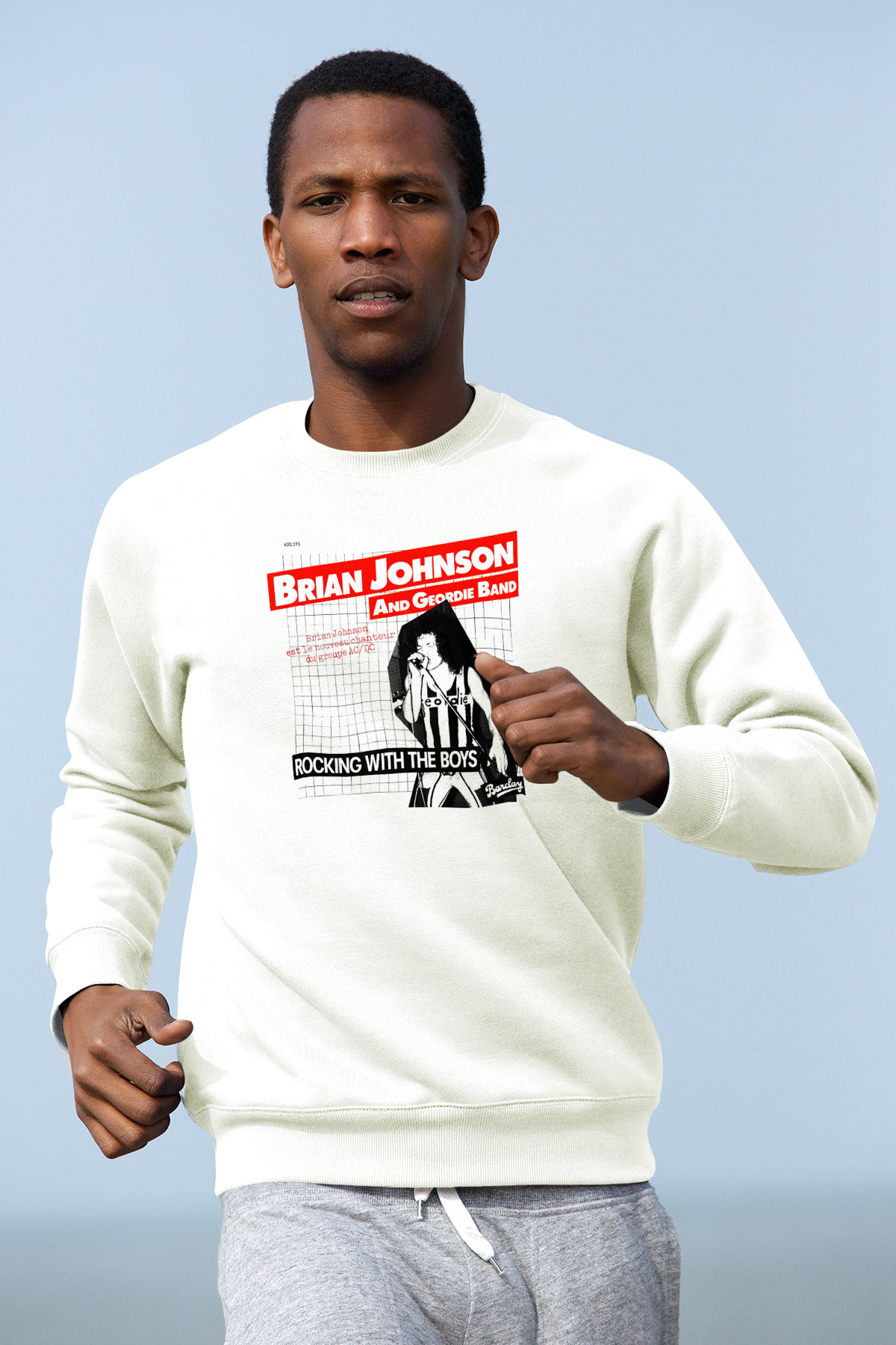 Geordie Beyaz Unisex Sweatshirt