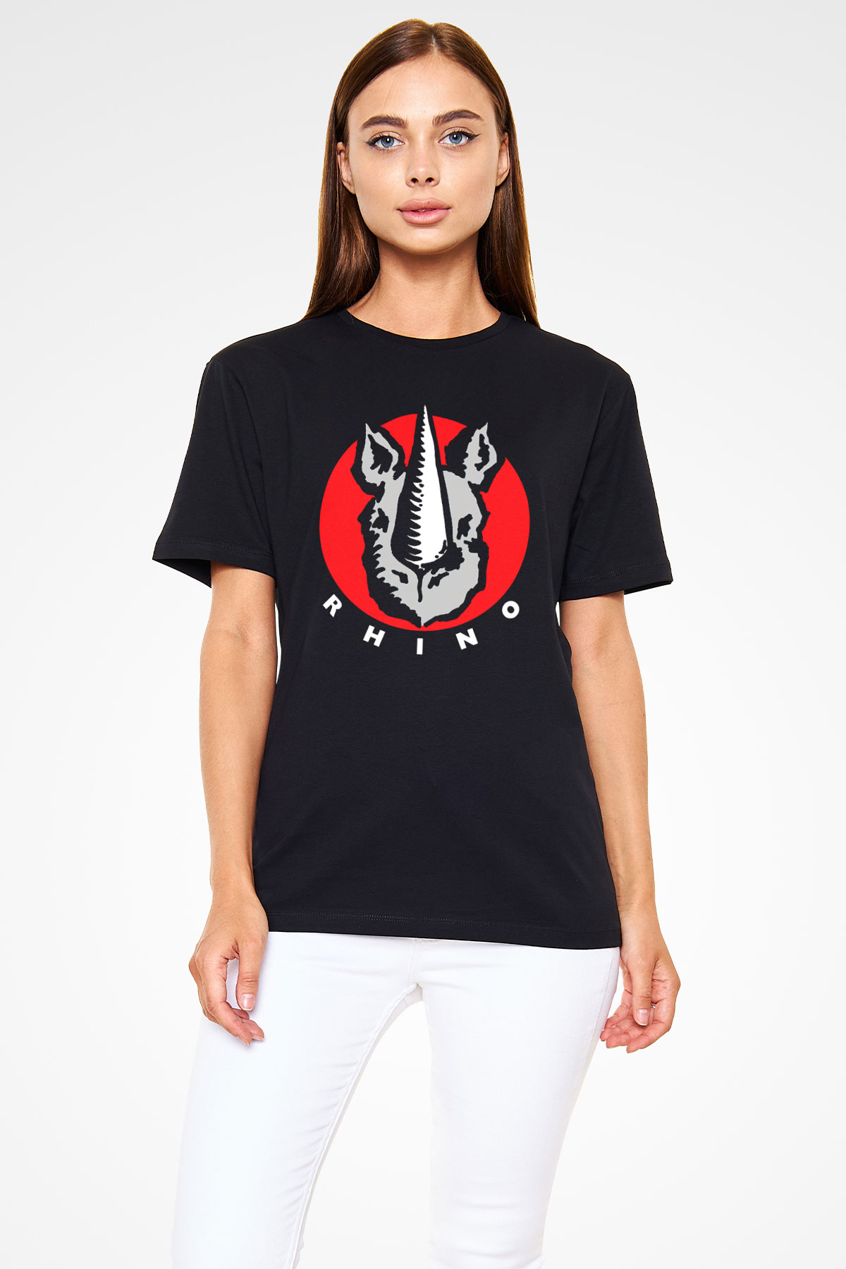 Gergedan Siyah Unisex Tişört T-Shirt - TişörtFabrikası
