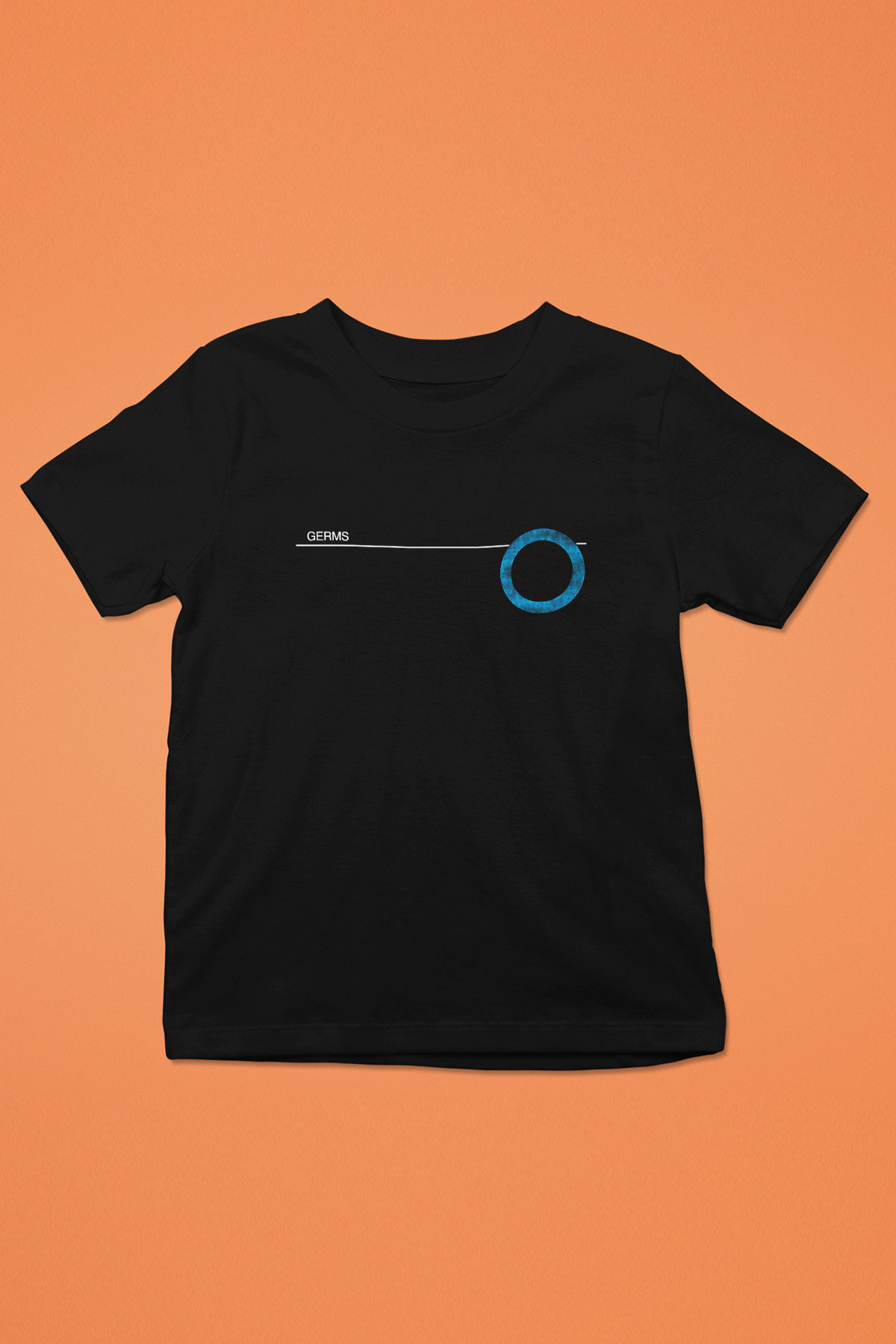 Germs Baskılı Siyah Unisex Çocuk Tişört