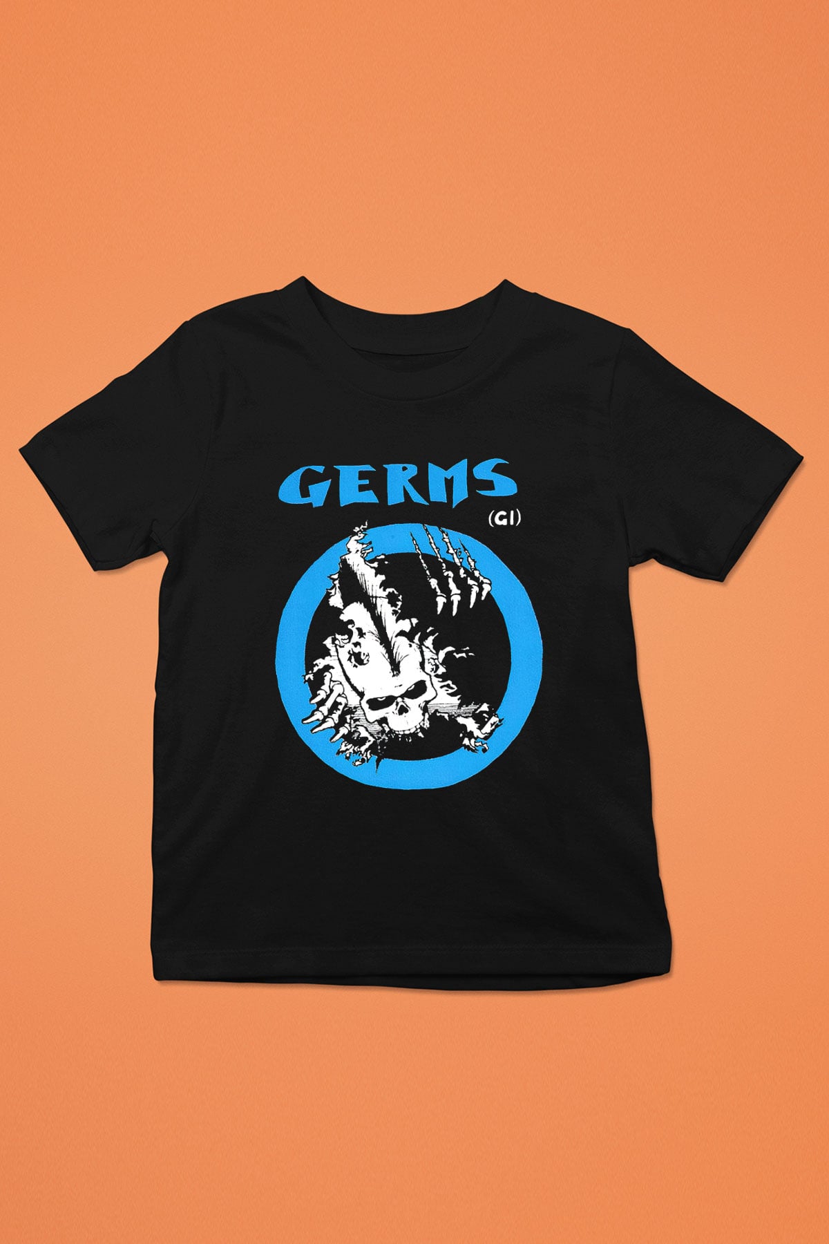Germs Baskılı Siyah Unisex Çocuk Tişört