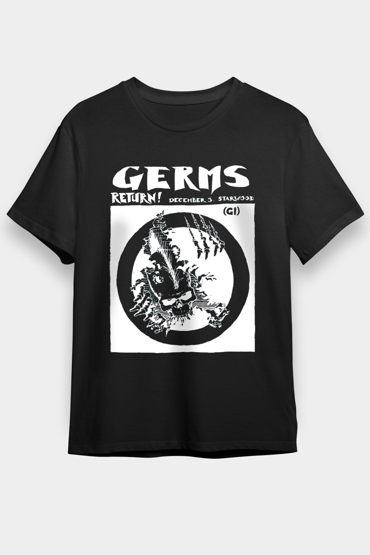 Germs Siyah Unisex Tişört T-Shirt - TişörtFabrikası