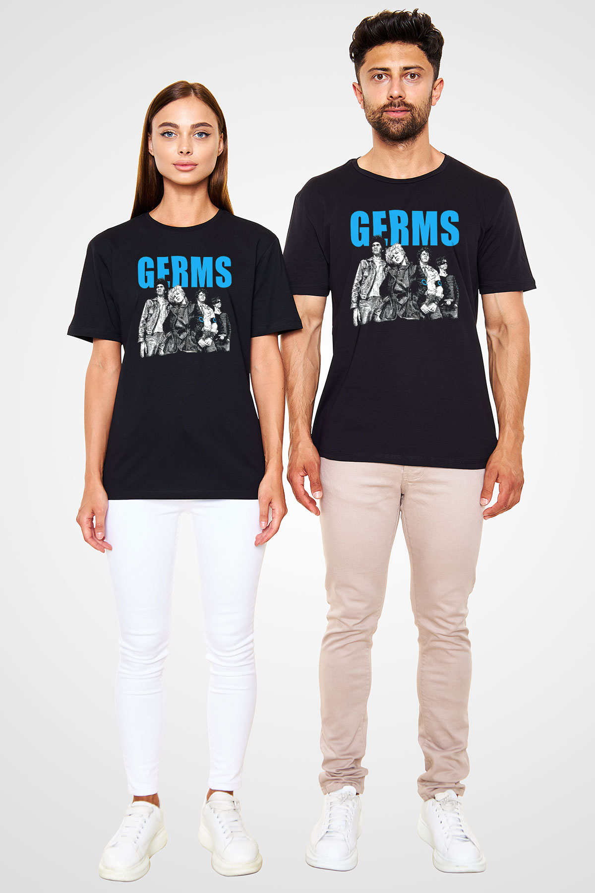 Germs Siyah Unisex Tişört T-Shirt - TişörtFabrikası