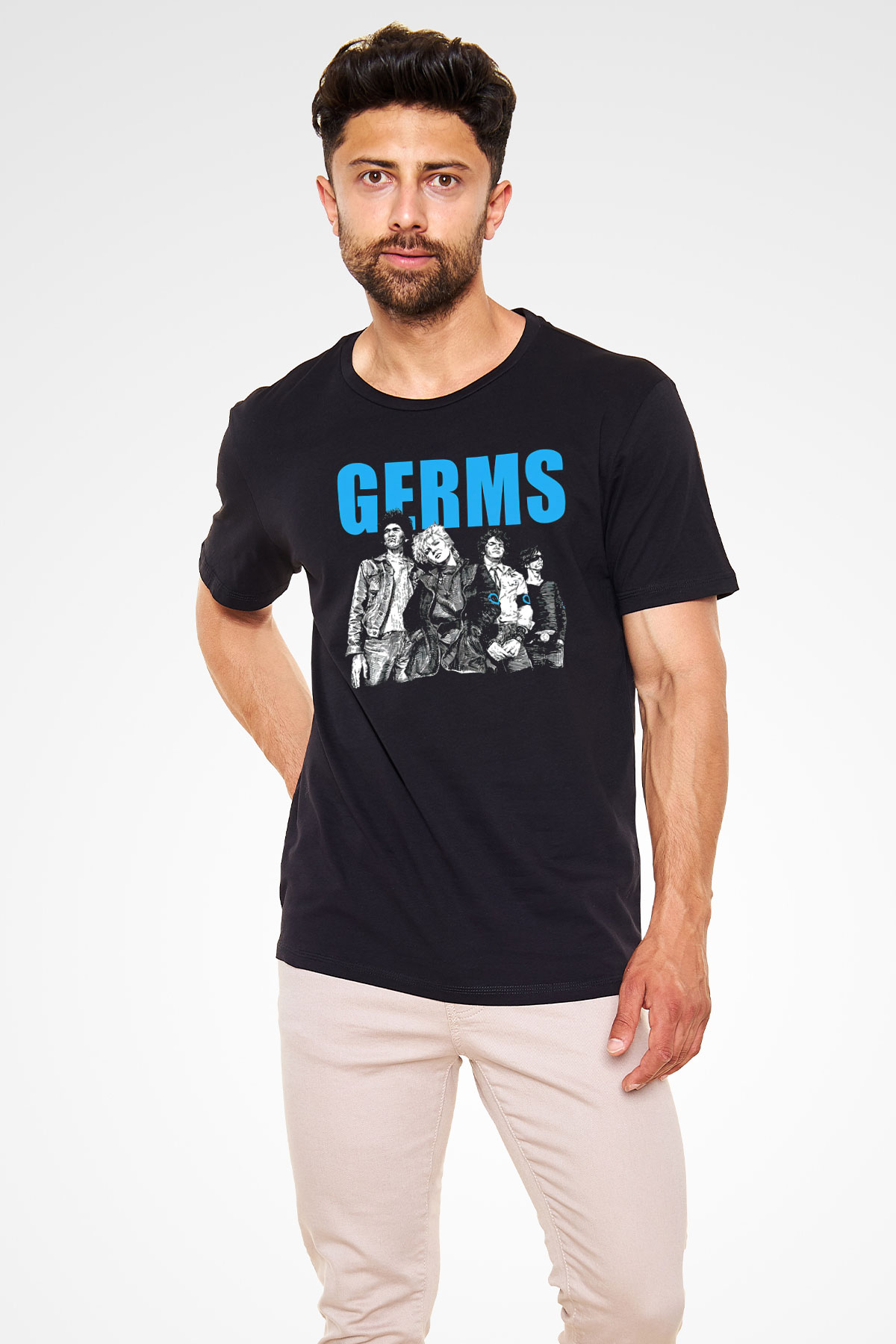 Germs Siyah Unisex Tişört T-Shirt - TişörtFabrikası