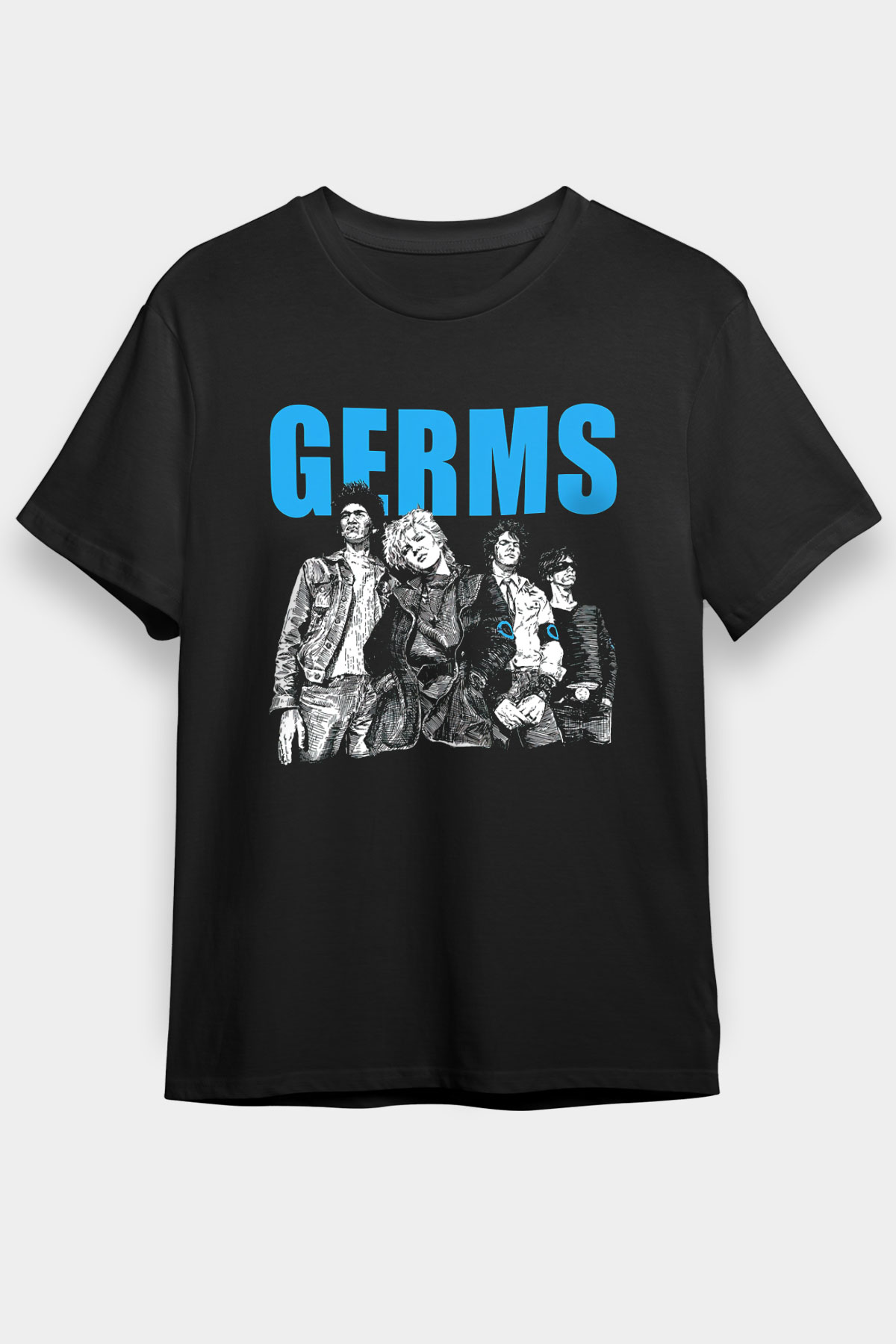 Germs Siyah Unisex Tişört T-Shirt - TişörtFabrikası