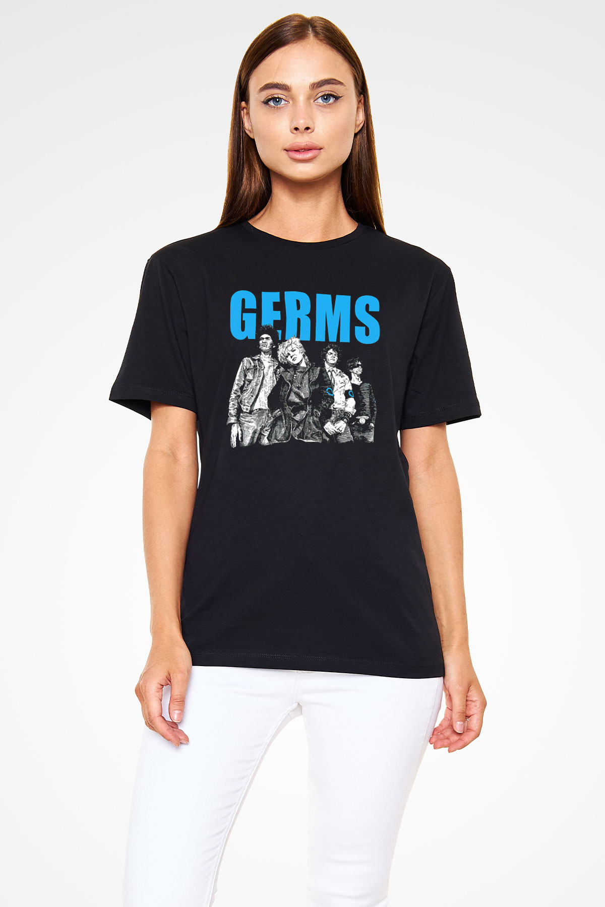 Germs Siyah Unisex Tişört T-Shirt - TişörtFabrikası