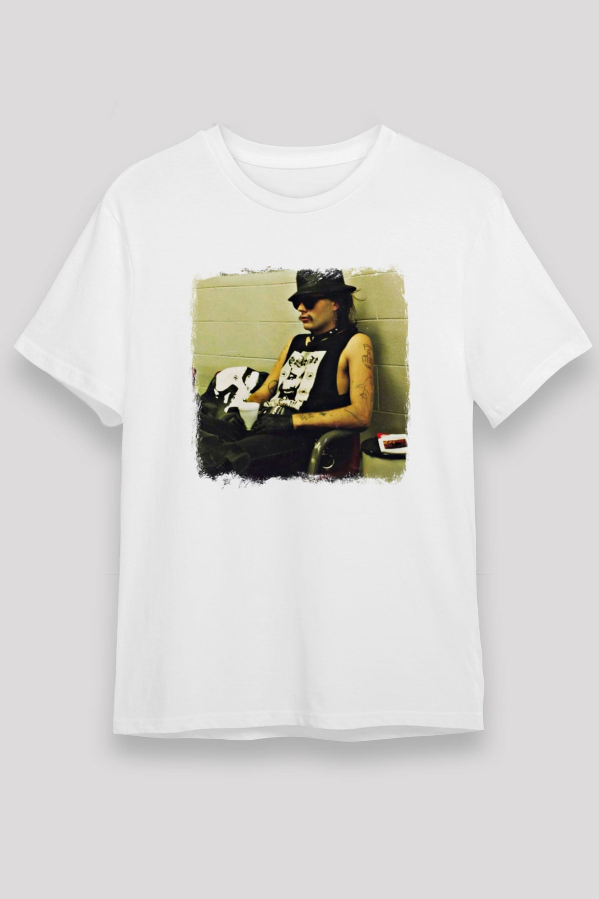 GG Allin Baskılı Unisex Beyaz Tişört
