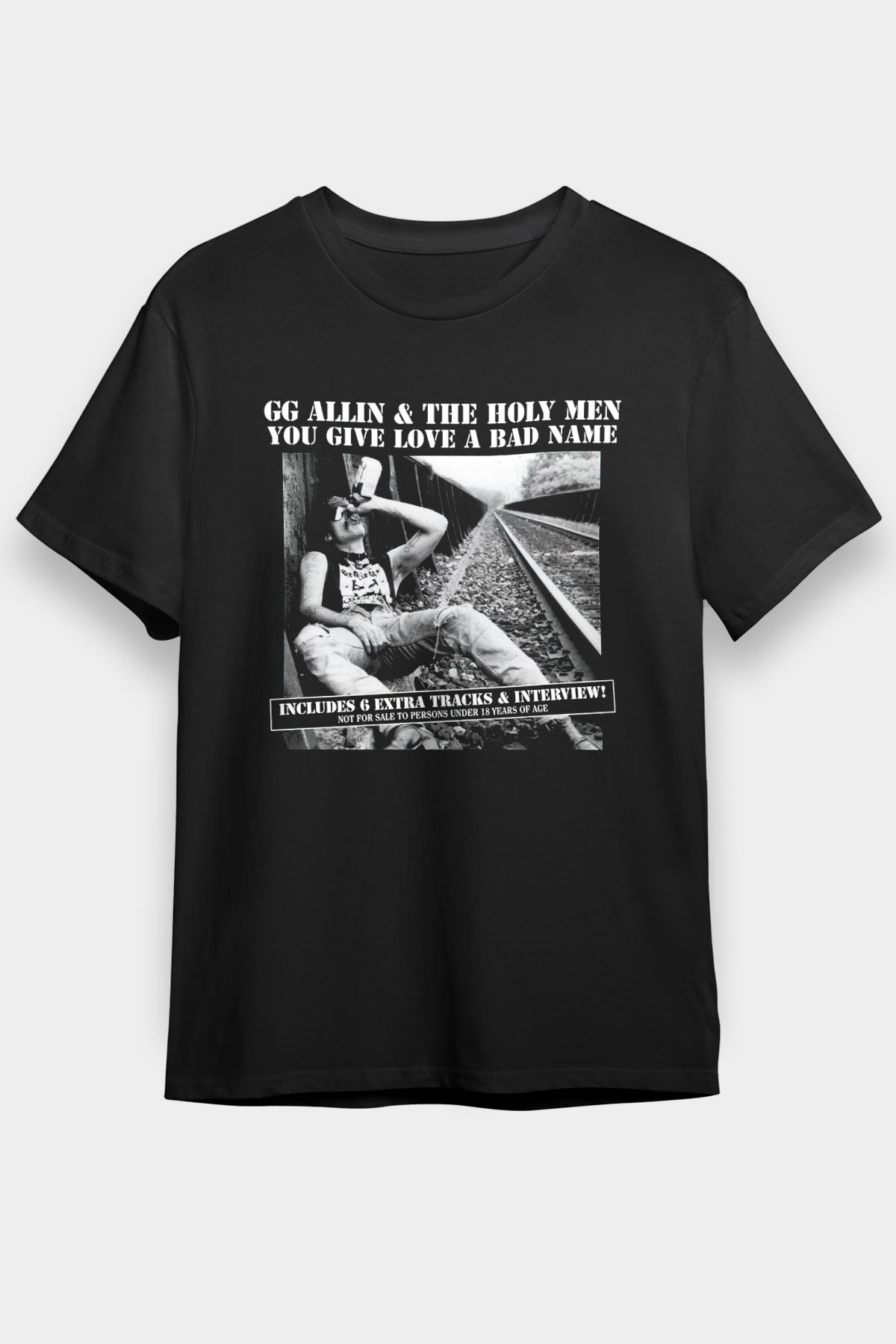 GG Allin Siyah Unisex Tişört T-Shirt - TişörtFabrikası