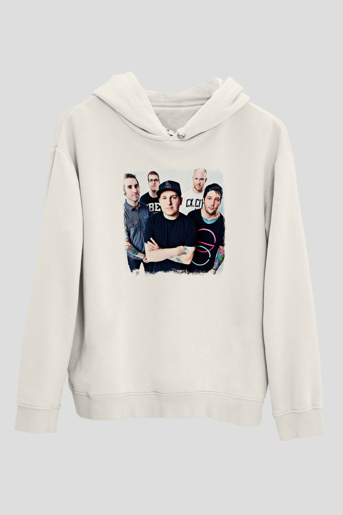 Ghost Inside Baskılı Unisex Beyaz Hoodie