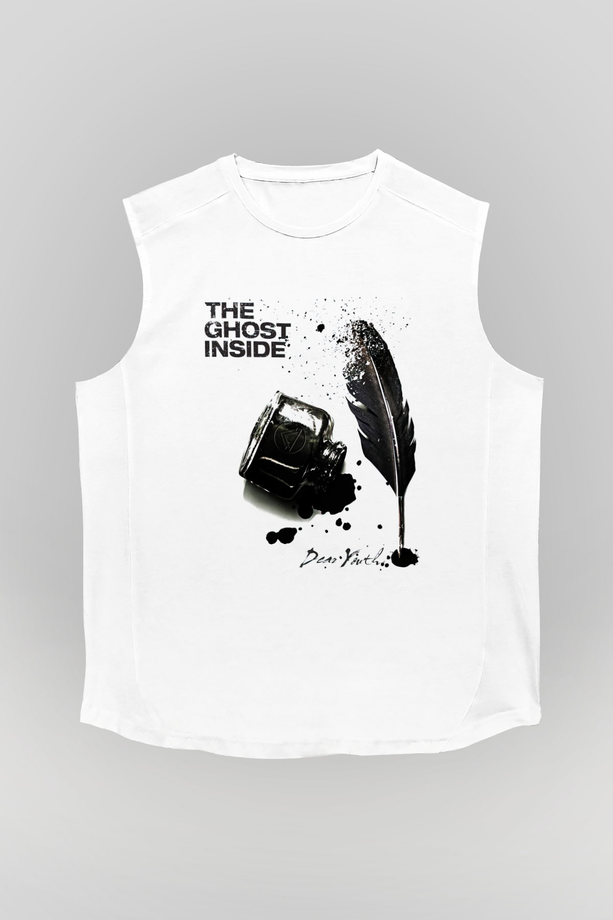 Ghost Inside Beyaz Unisex Kolsuz Tişört