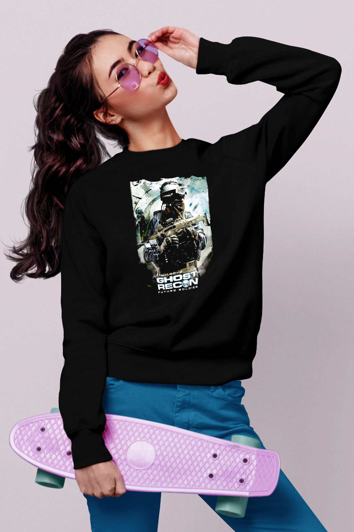 Ghost Recon Siyah Unisex Sweatshirt