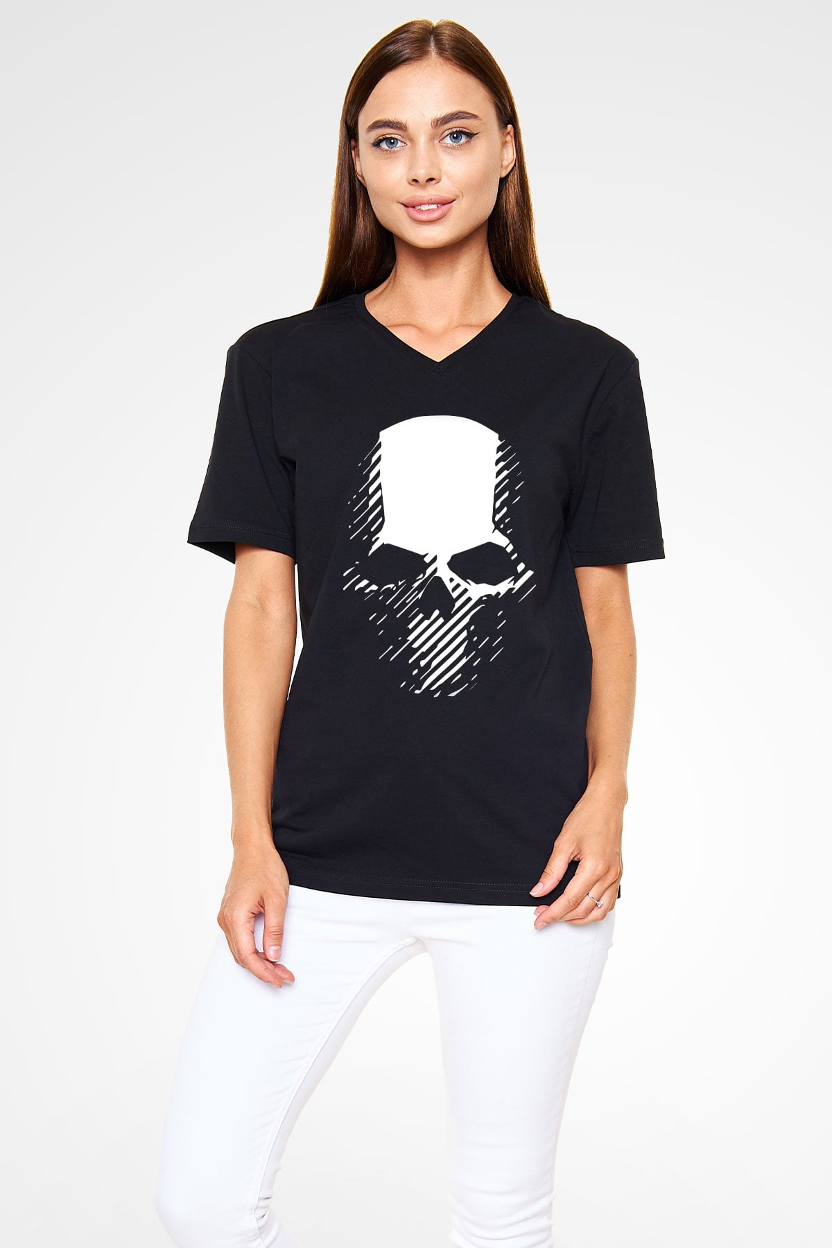 Ghost Recon Siyah Unisex V Yaka Tişört T-Shirt