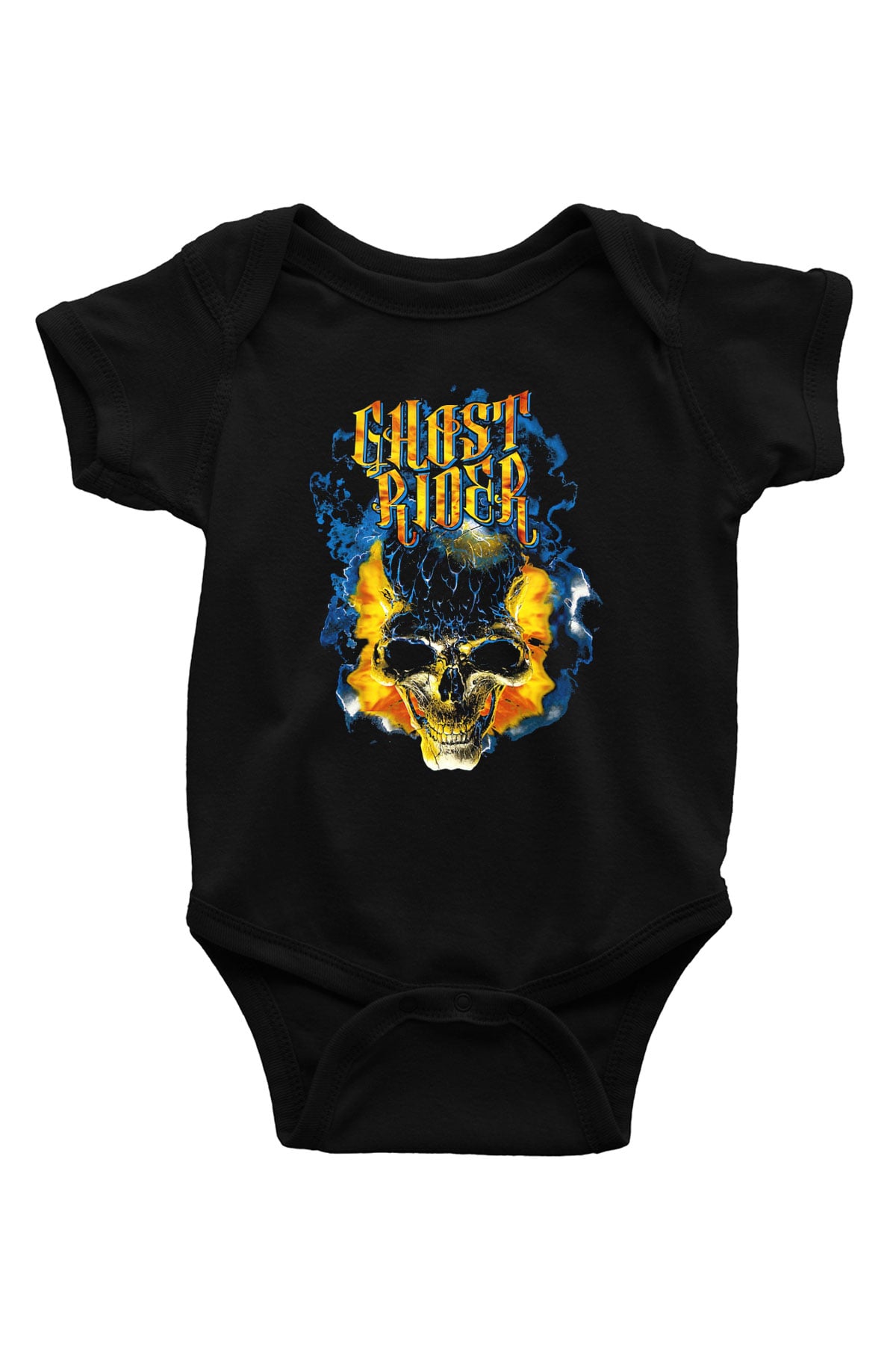 Ghost Rider Hayalet Sürücü Siyah Bebek Body - Zıbın