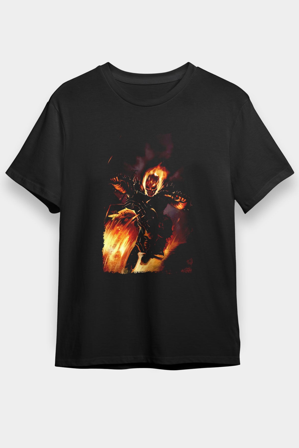 Ghost Rider Hayalet Sürücü Siyah Unisex Tişört