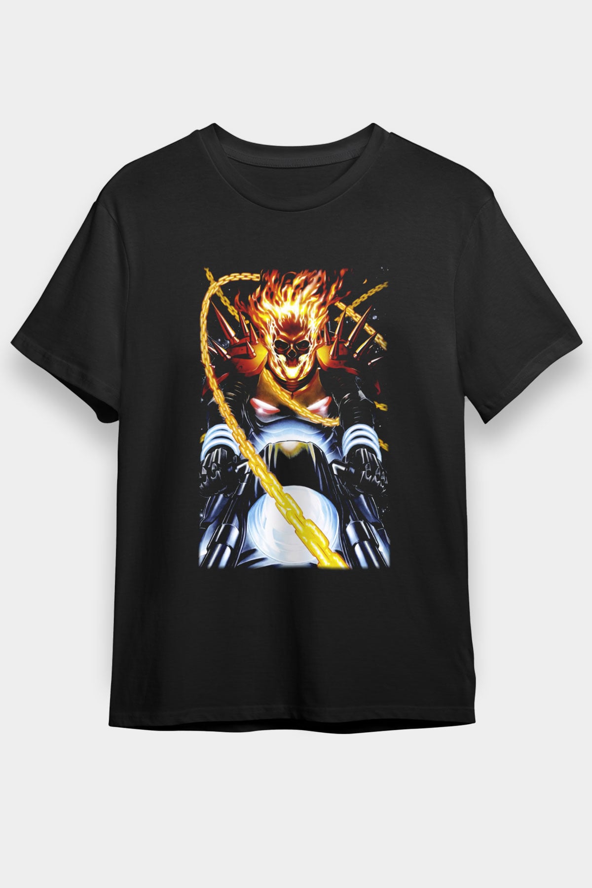 Ghost Rider Hayalet Sürücü Siyah Unisex Tişört