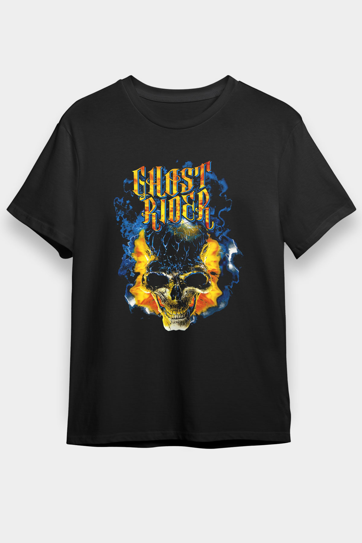 Ghost Rider Hayalet Sürücü Siyah Unisex Tişört
