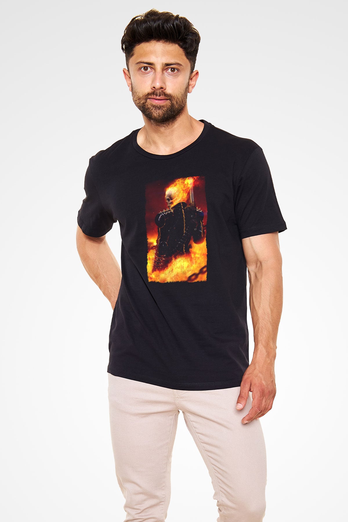Ghost Rider Hayalet Sürücü Siyah Unisex Tişört