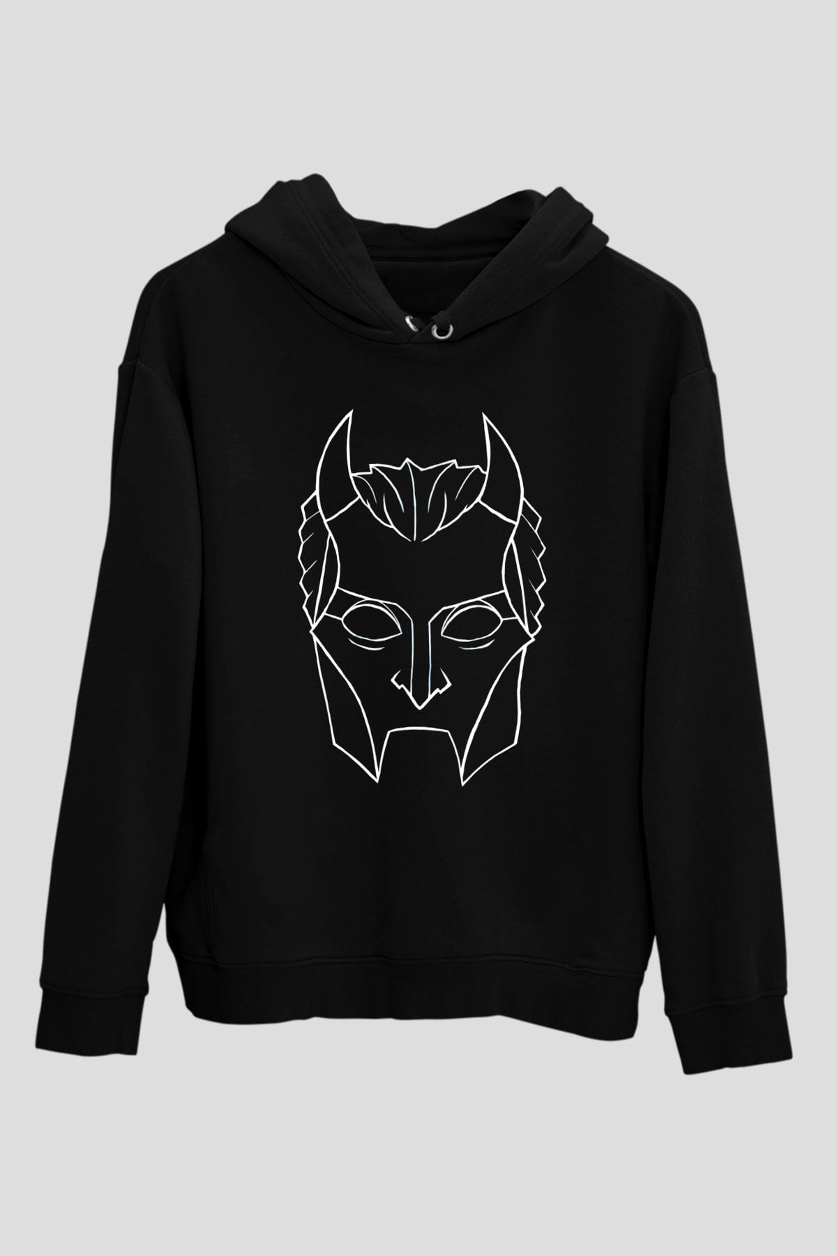 Ghost Siyah Unisex Kapüşonlu Sweatshirt