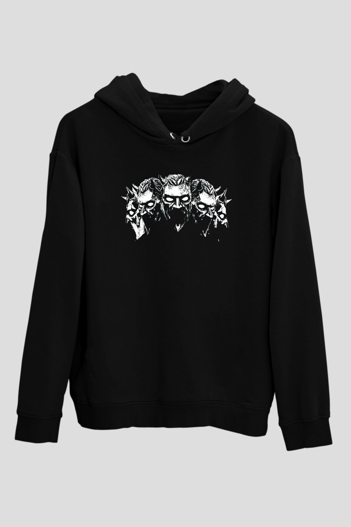 Ghost Siyah Unisex Kapüşonlu Sweatshirt