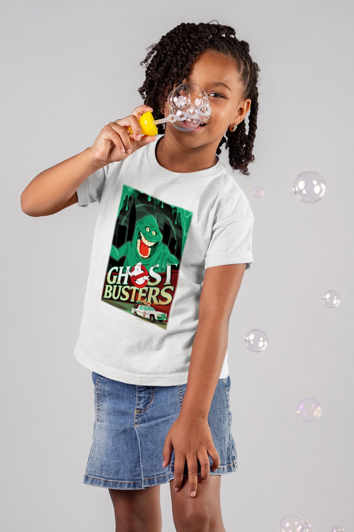 Ghostbusters Hayalet Avcıları Baskılı Beyaz Unisex Çocuk Tişört