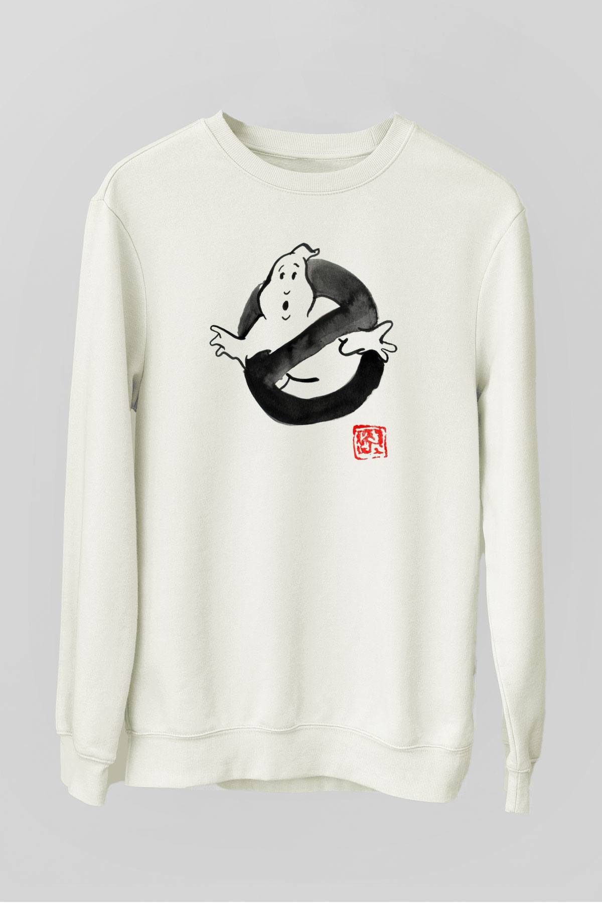 Ghostbusters Hayalet Avcıları Beyaz Unisex Sweatshirt