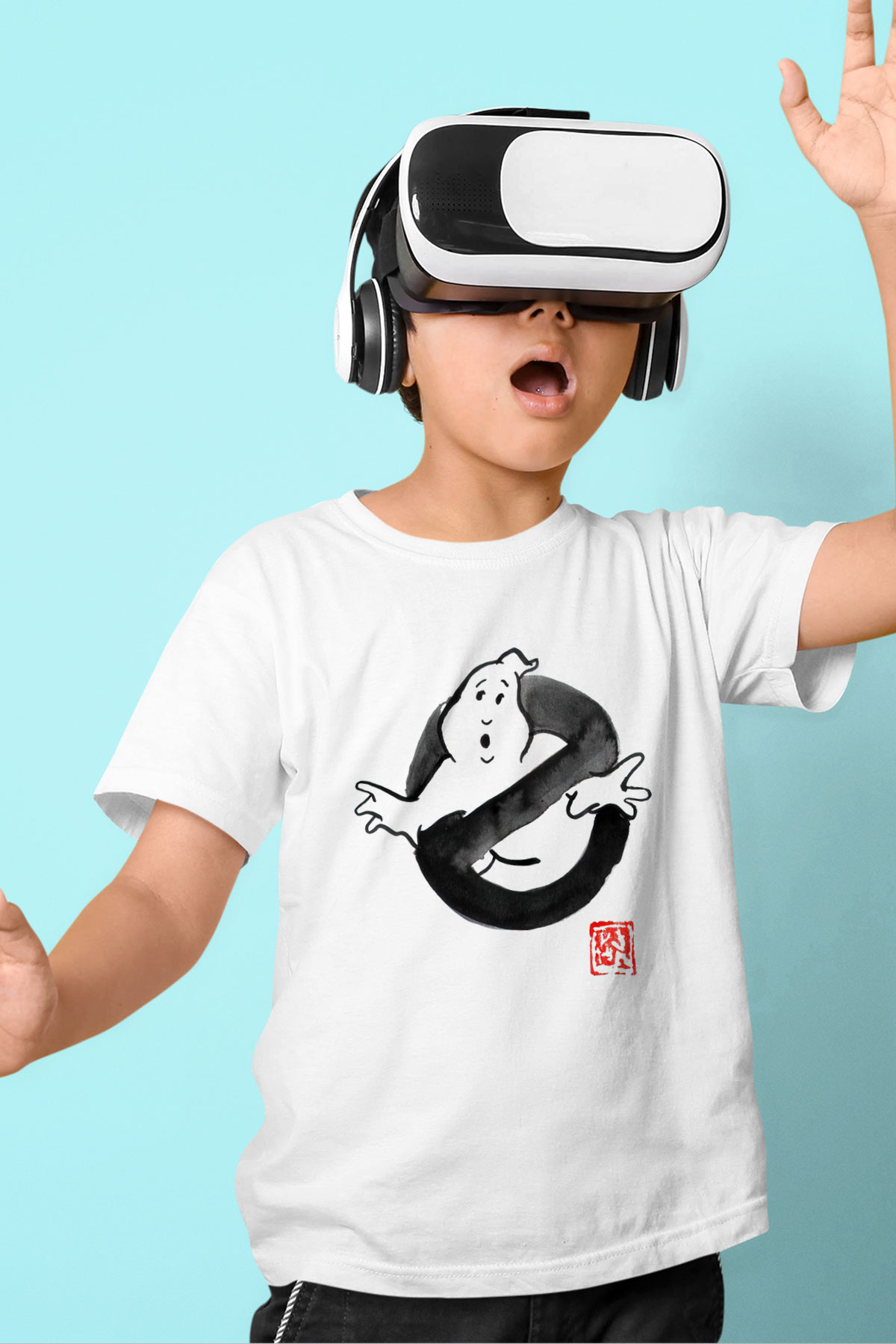 Ghostbusters Hayalet Avcıları Beyaz Unisex Çocuk Tişört